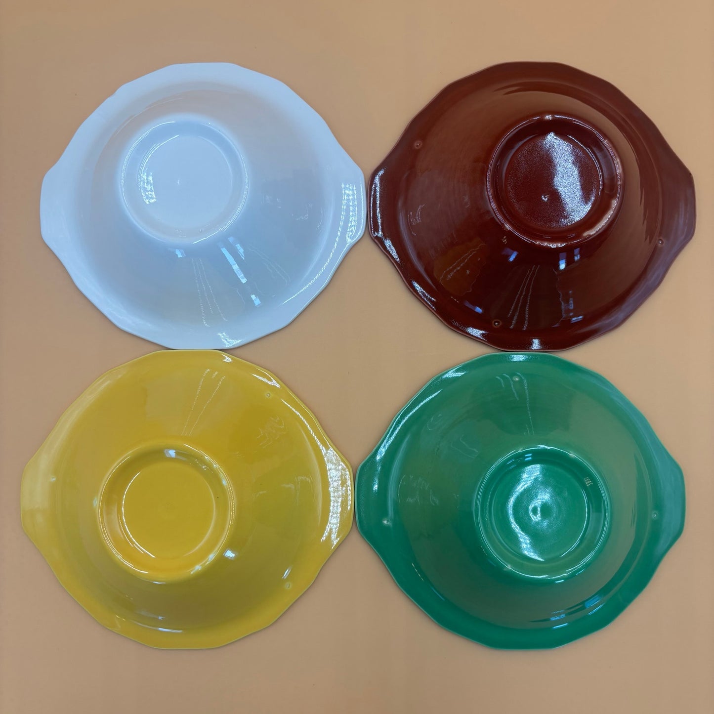 Set of 4 Vintage Homer Laughlin Bowls - 7 1/4" Diameter