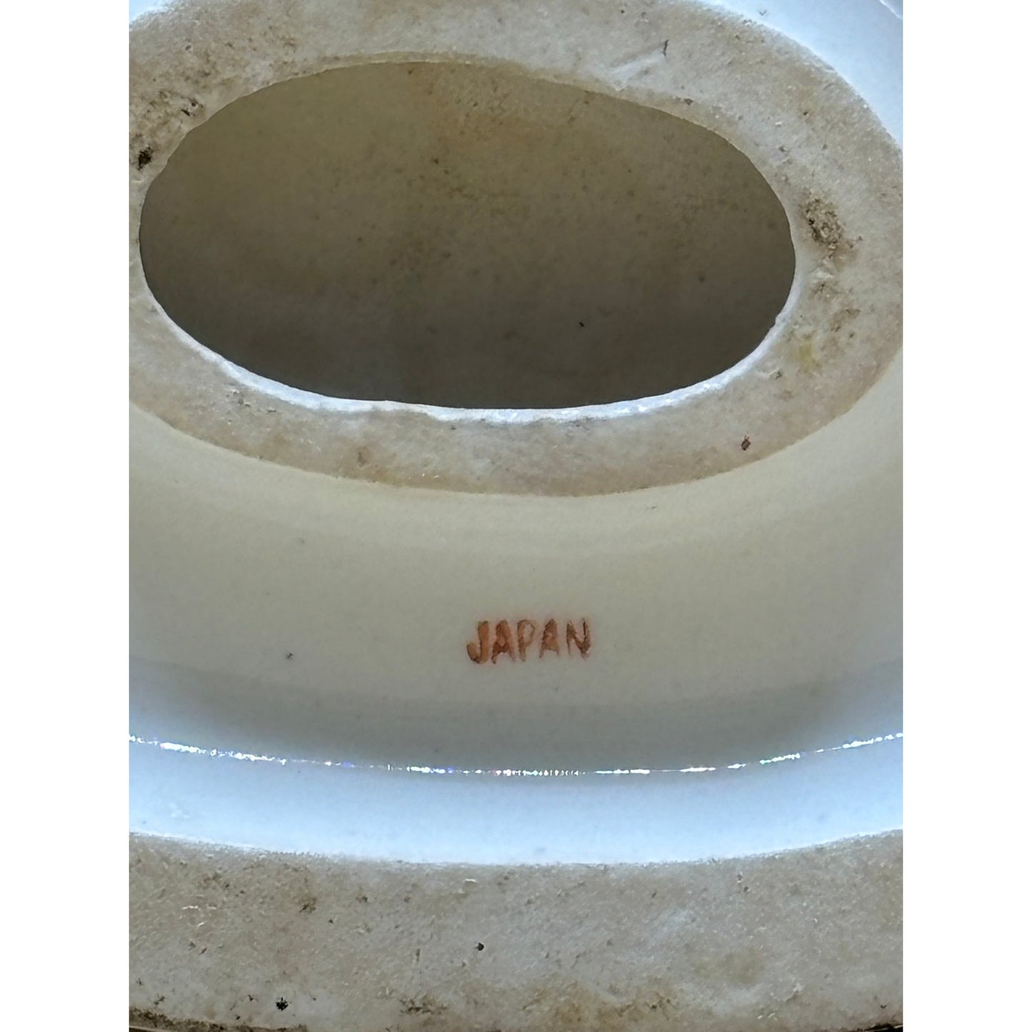 VTG Boy and Girl Orange with Basket Japanese Ceramic Figurine