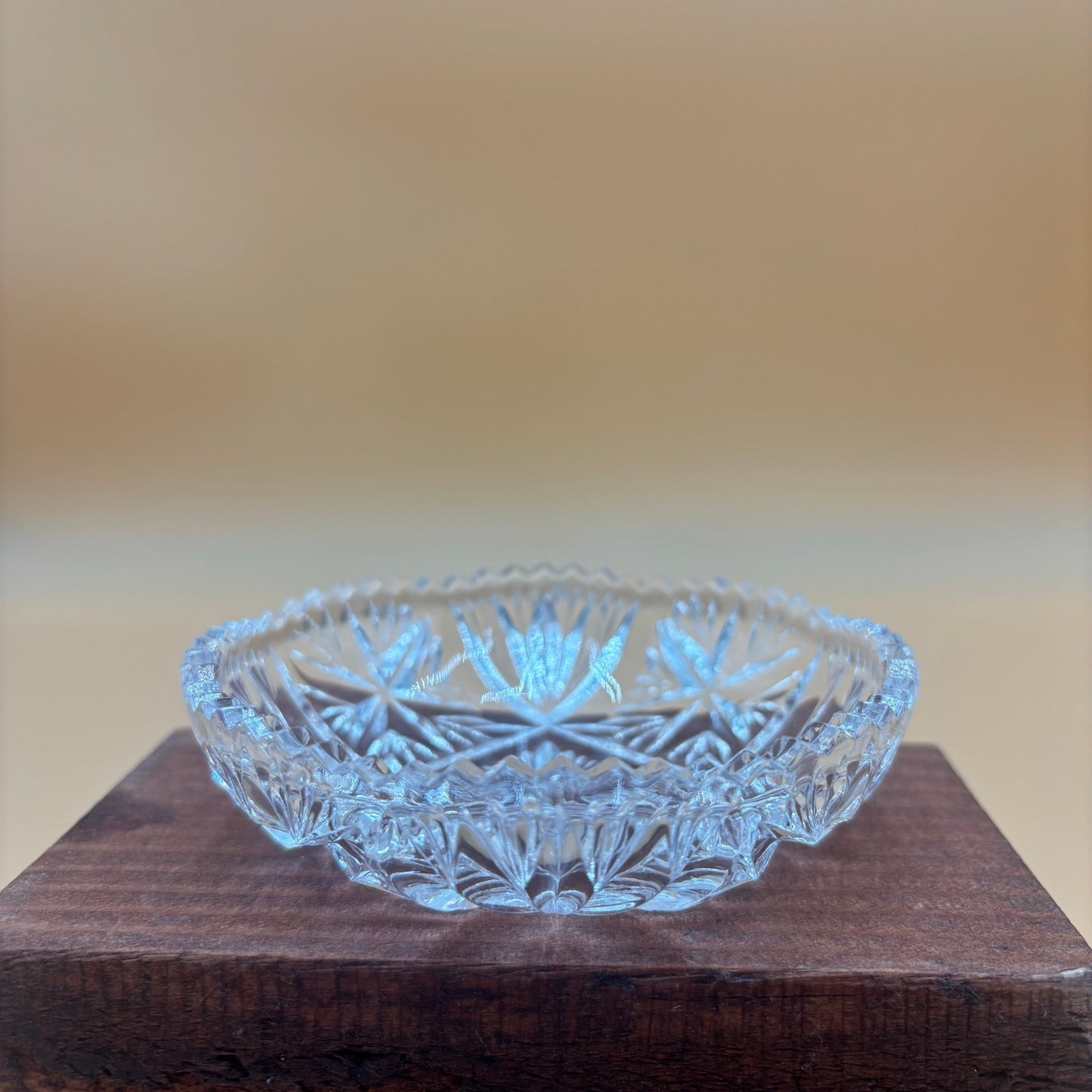 Vintage Pressed Glass Trinket Dishes - Set of 3 - Mixed Patterns