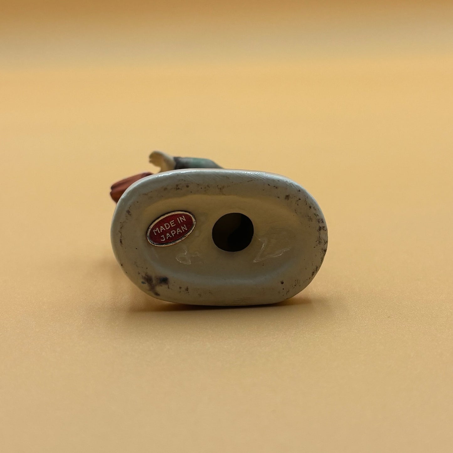 Vintage Boy Conductor with Bird Figurine - Made in Japan