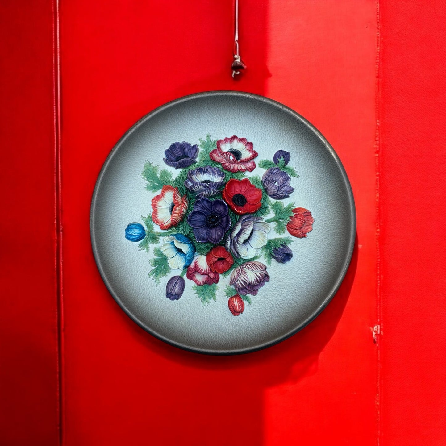 Vintage 1959 Bossons Congleton England Anemone Wall Plaque