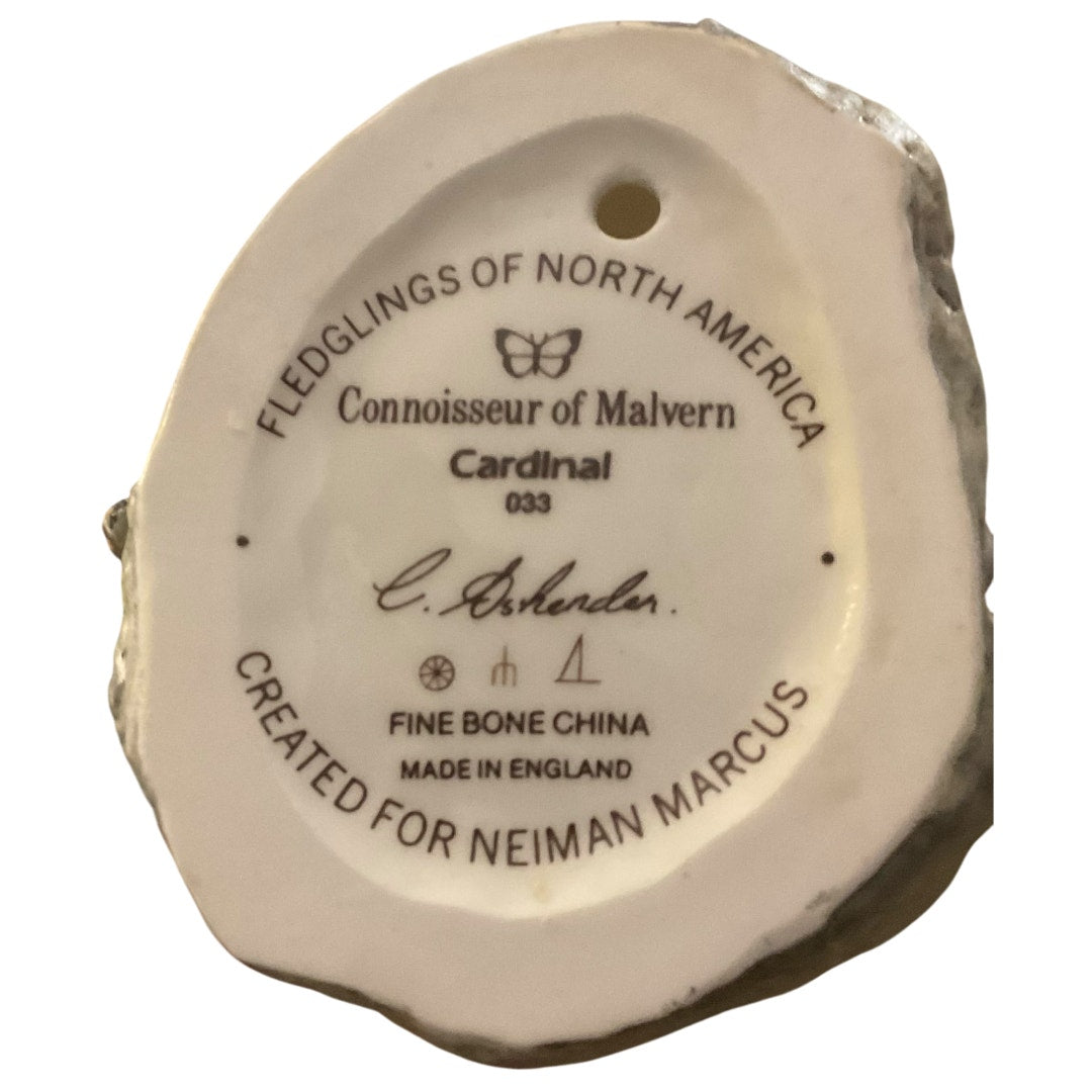 VTG Connoisseur of Malvern "Fledlings of North America" Cardinal Figurine #003