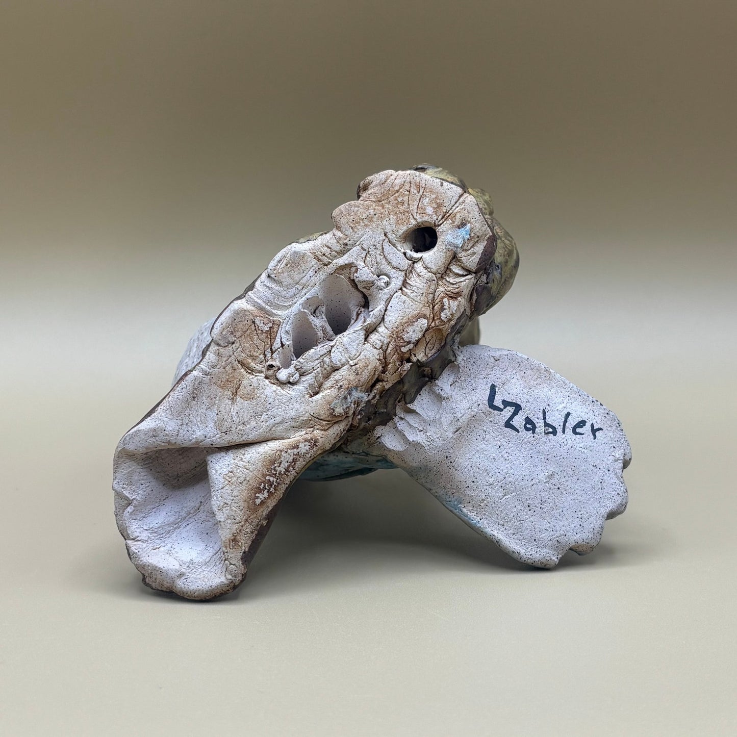 VTG Ceramic Blue Bird Sculpture On Drift Wood