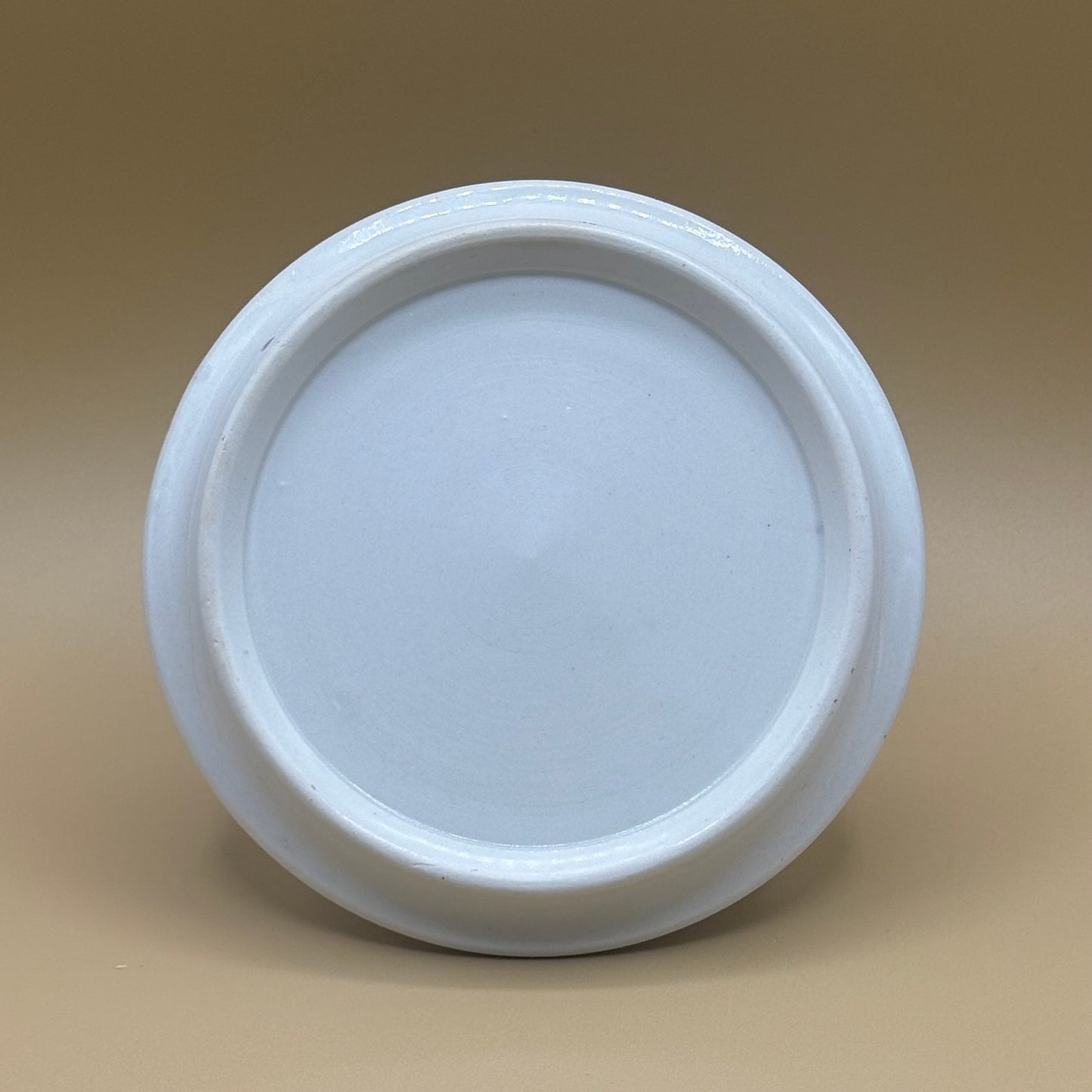 VTG Porcelain Finger Candlestick Holder - Pink Rose & Gold Trim