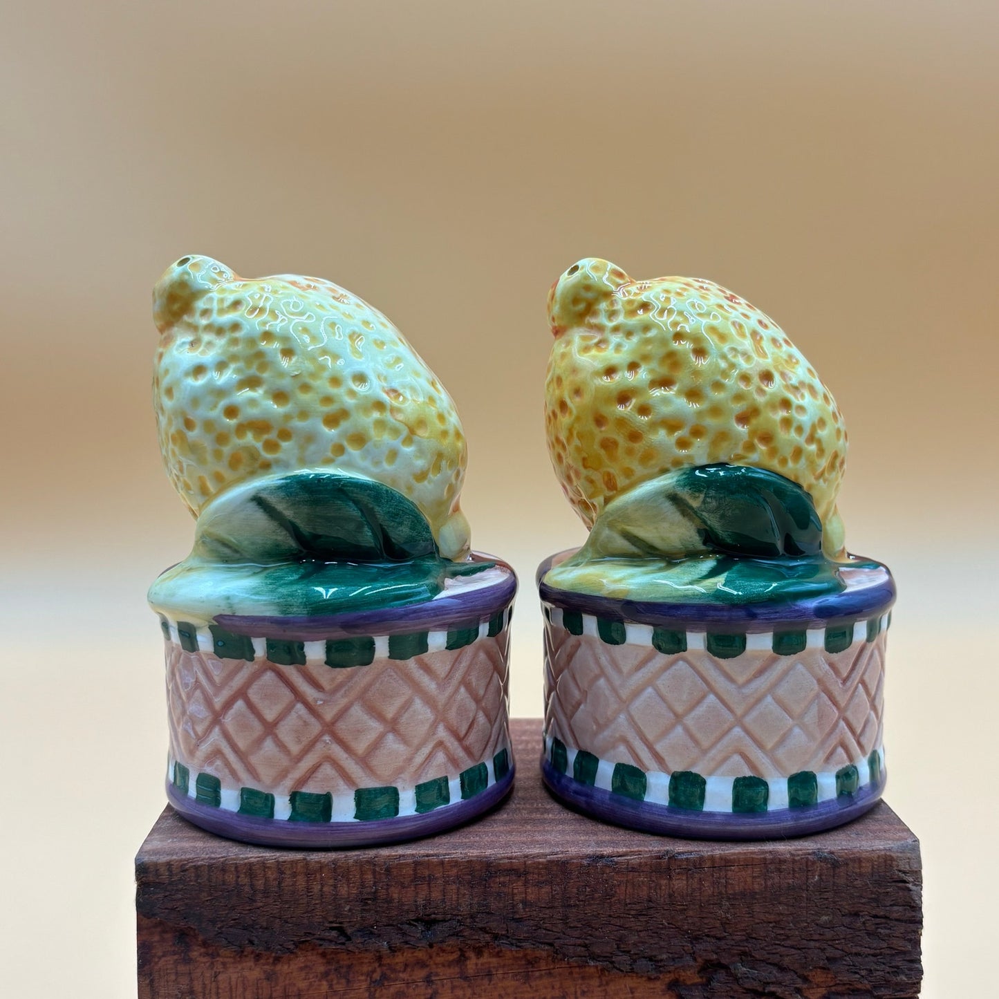 Vintage Lemon Salt & Pepper Shakers