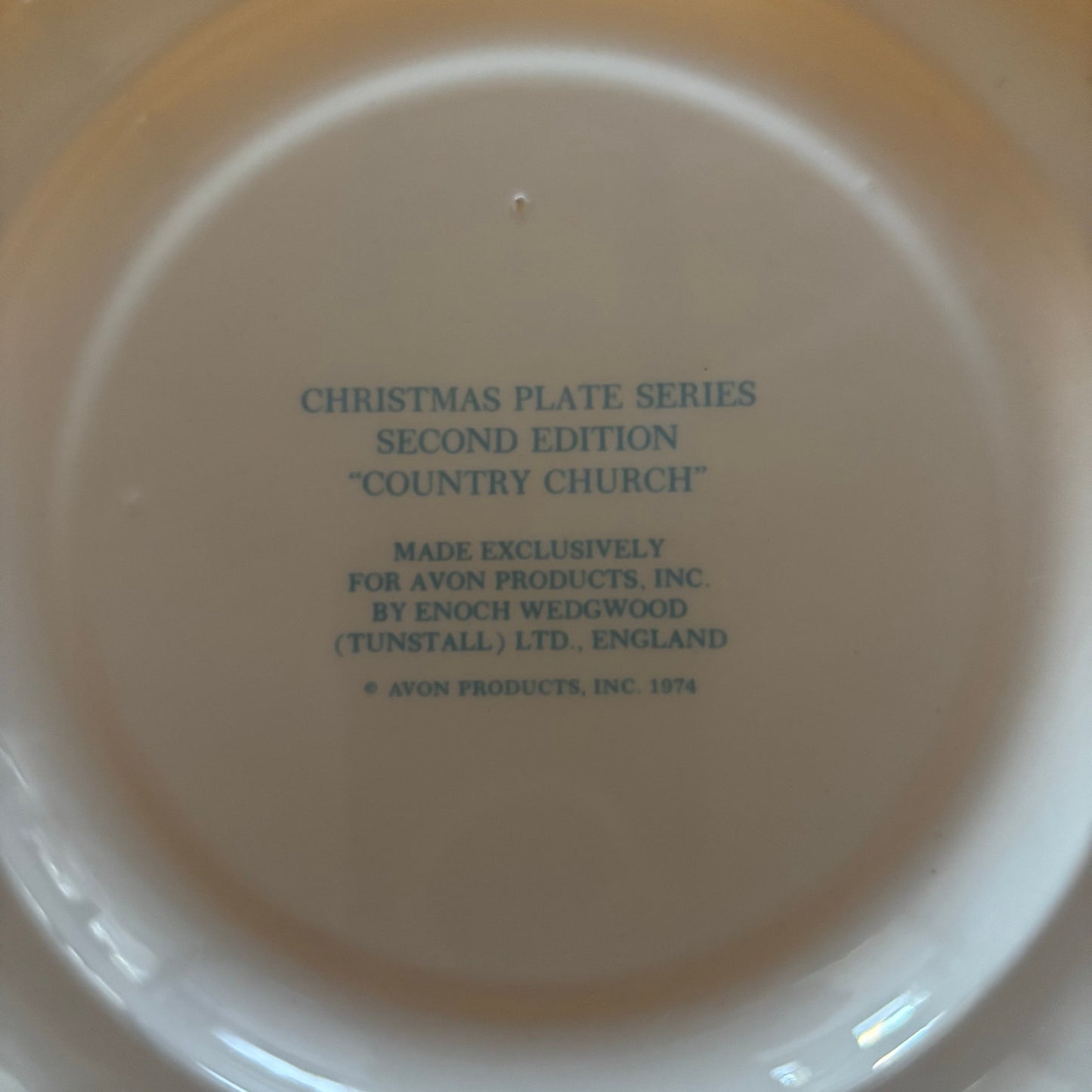 Vintage Avon Wedgwood Christmas Collector Plates Set - 1973 & 1974