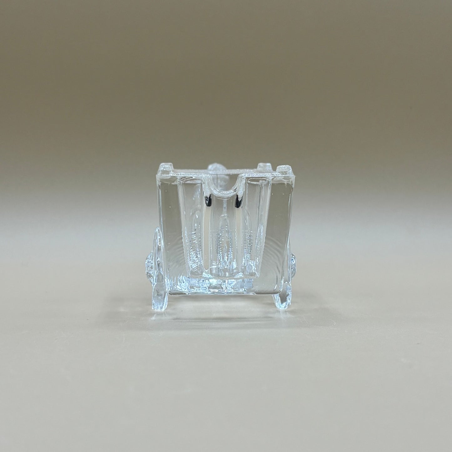 VTG Clear Glass Donkey Cart - Candy or Trinket Dish 4.5" Long