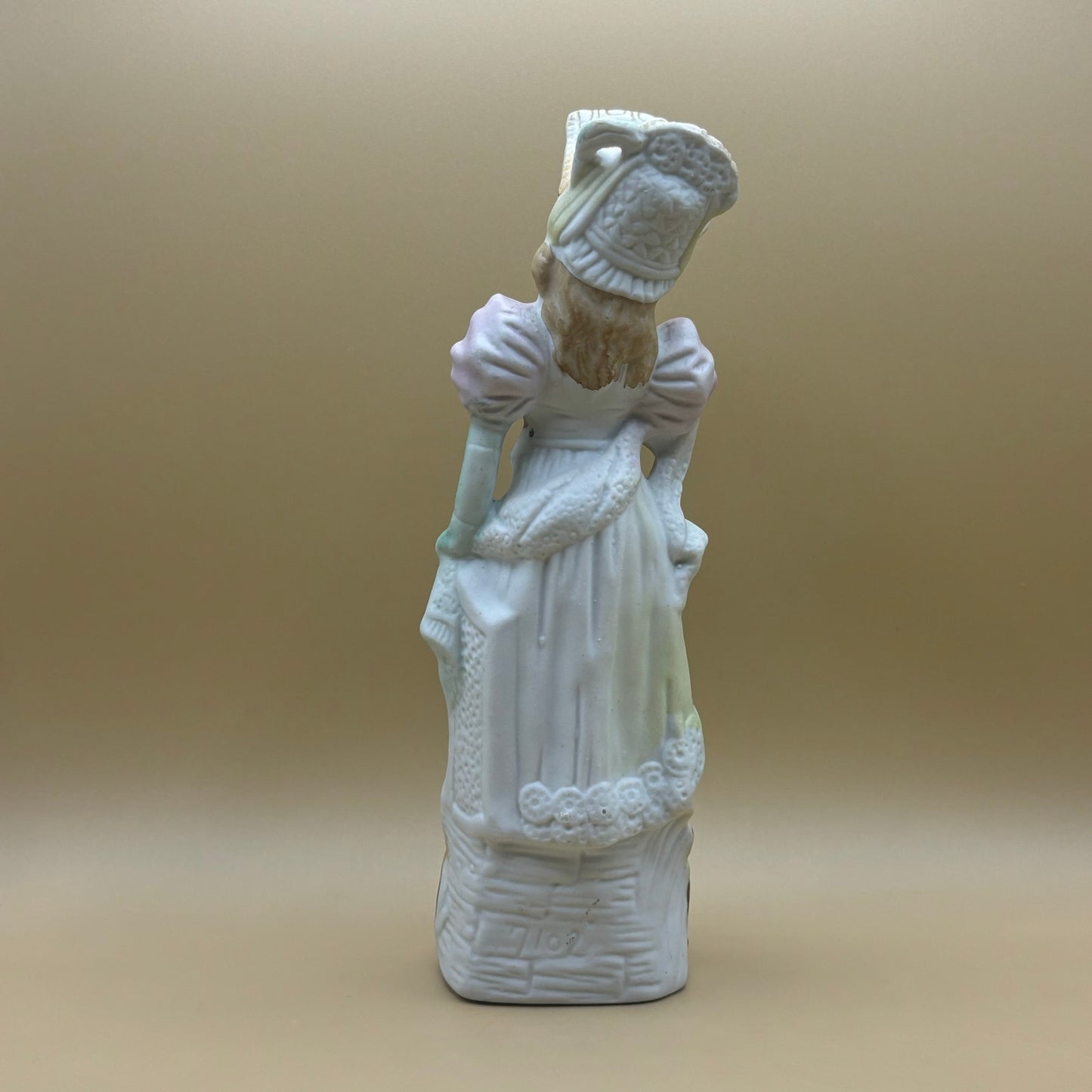 VTG Victorian Lady Figurine with Pastel Eyelet Dress