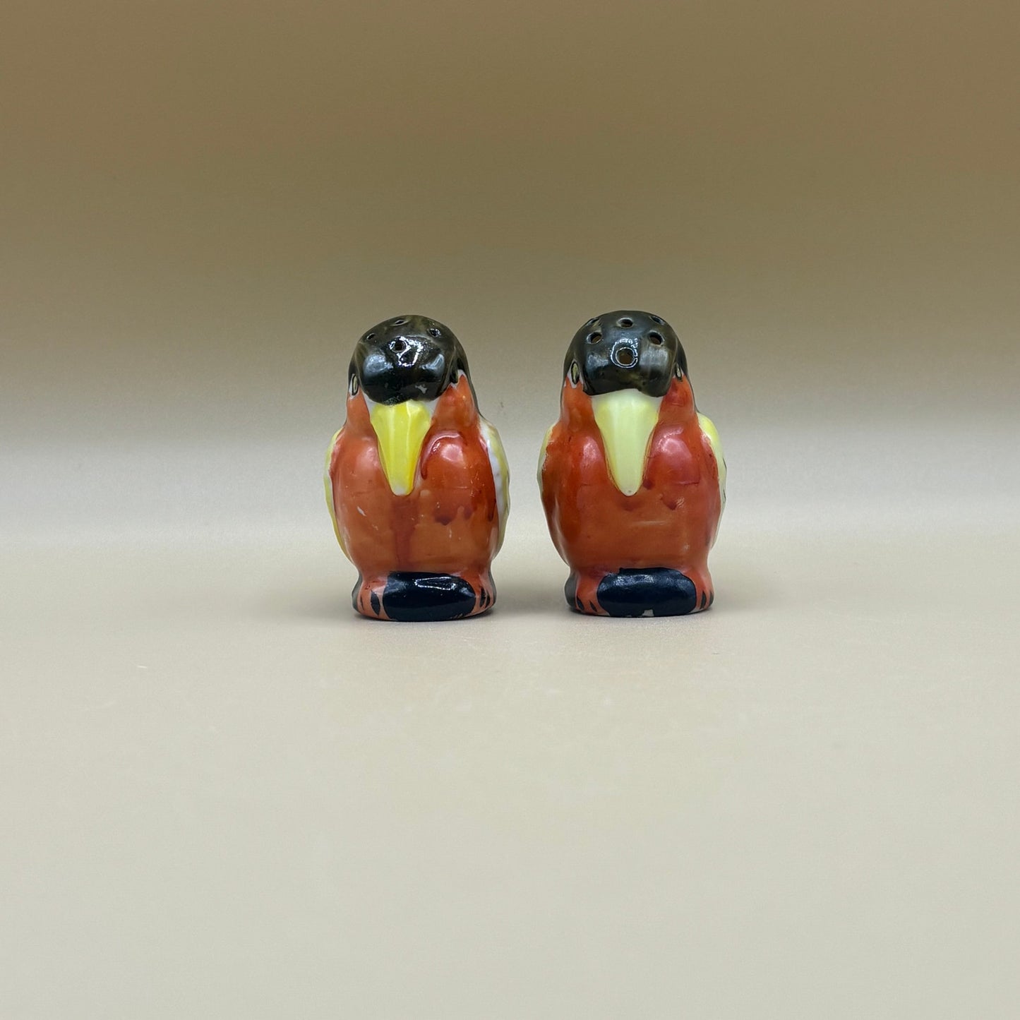 Vintage Japanese Robin Salt and Pepper Shakers