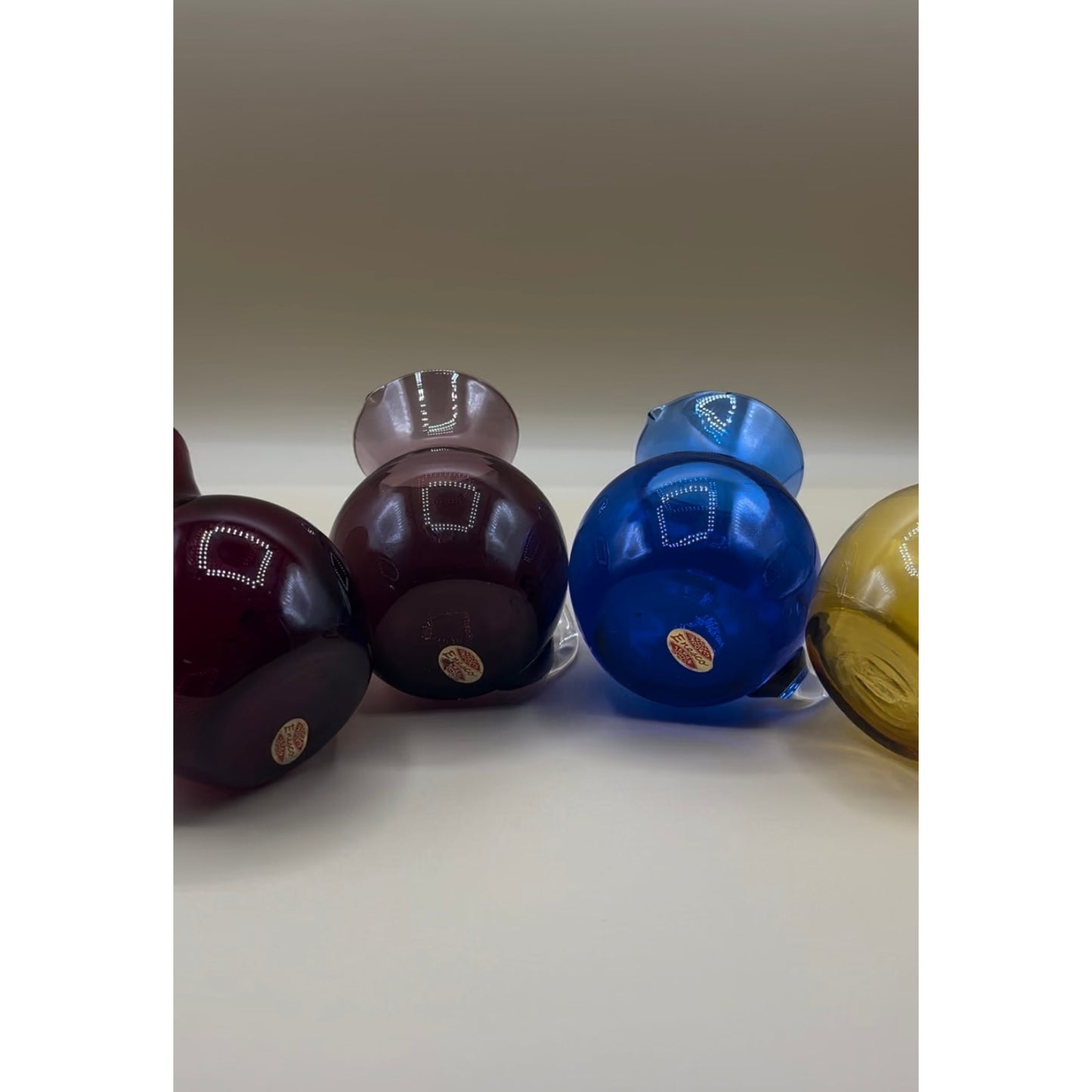 Lot Of 4 Jewel Tone Miniature Pitchers From Enesco Made In Japan