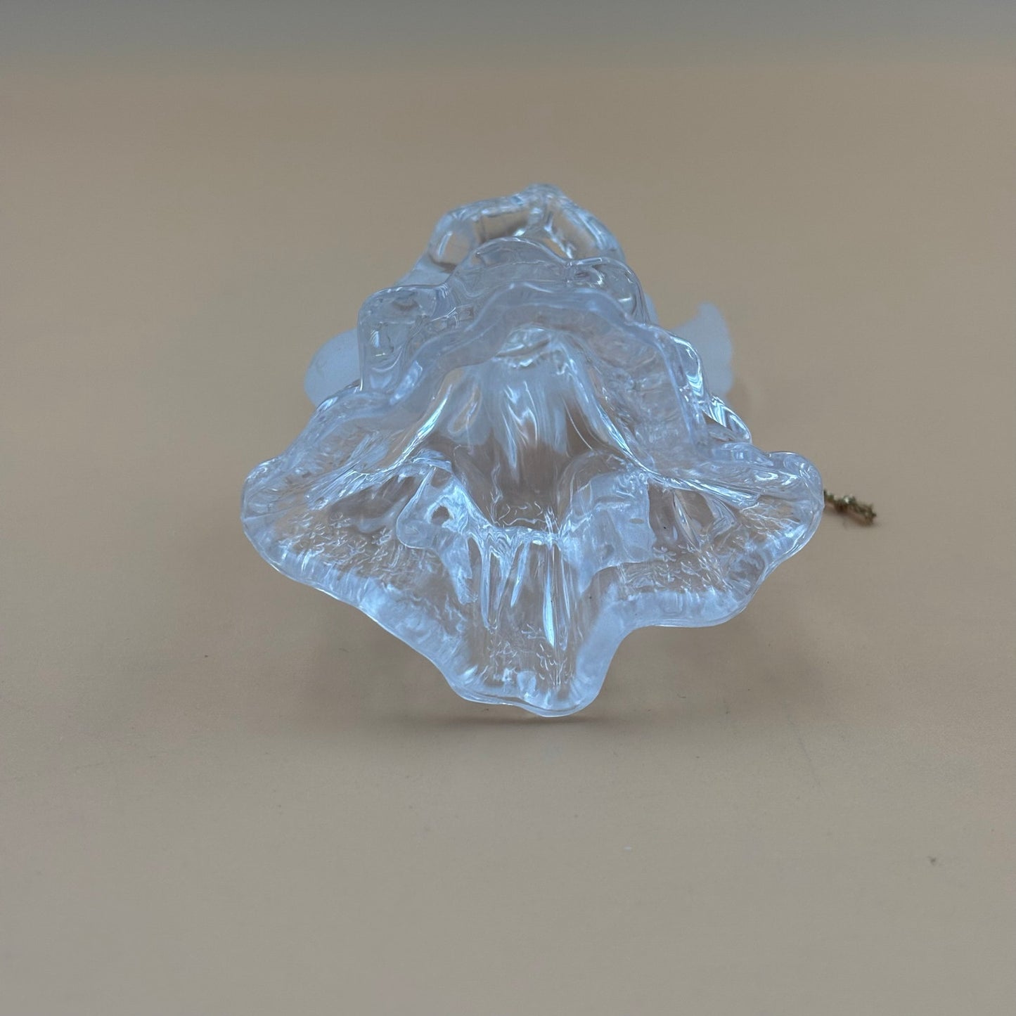 Clear Acrylic Angel Ornament with Frosted Wings 5.25 in.