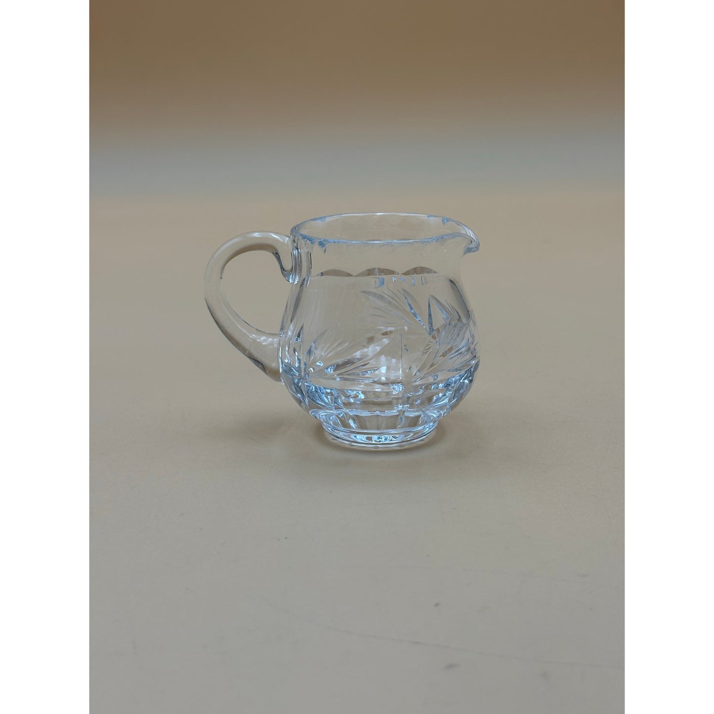 Vintage Cut Crystal Glass Mini Pitcher
