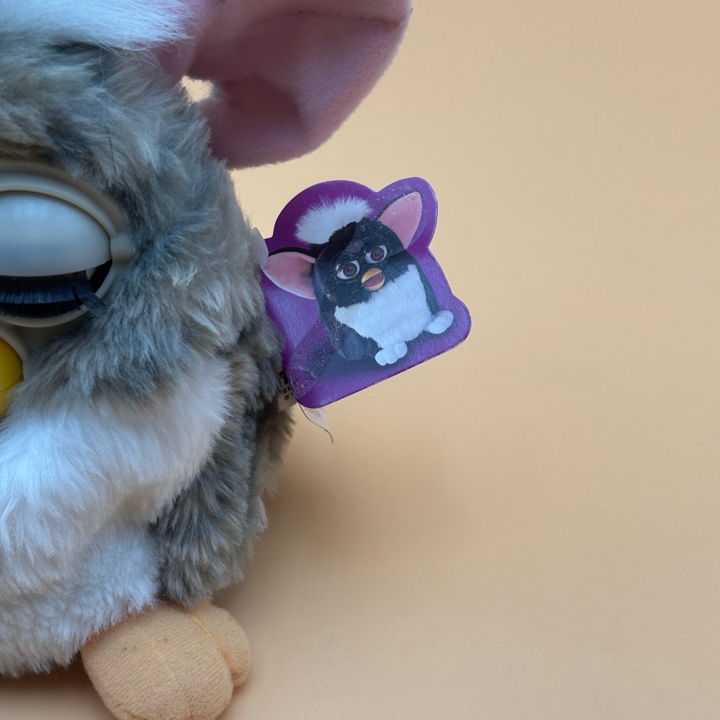 FURBY 1998 Tiger Electronics Furby in Box (Working) Gray & White