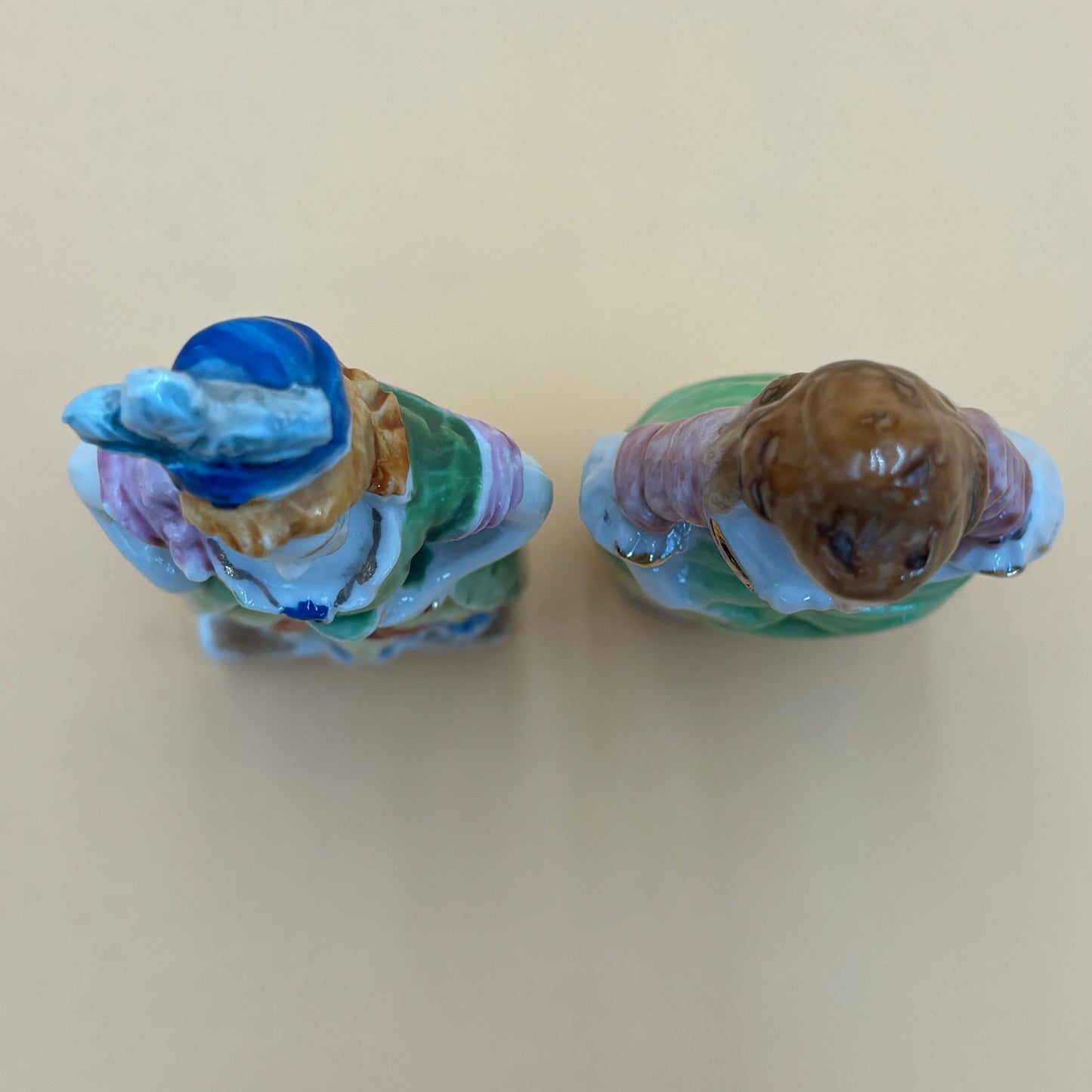 Vintage Japanese Colonial Lady Figurines - Hand Painted Porcelain Pair