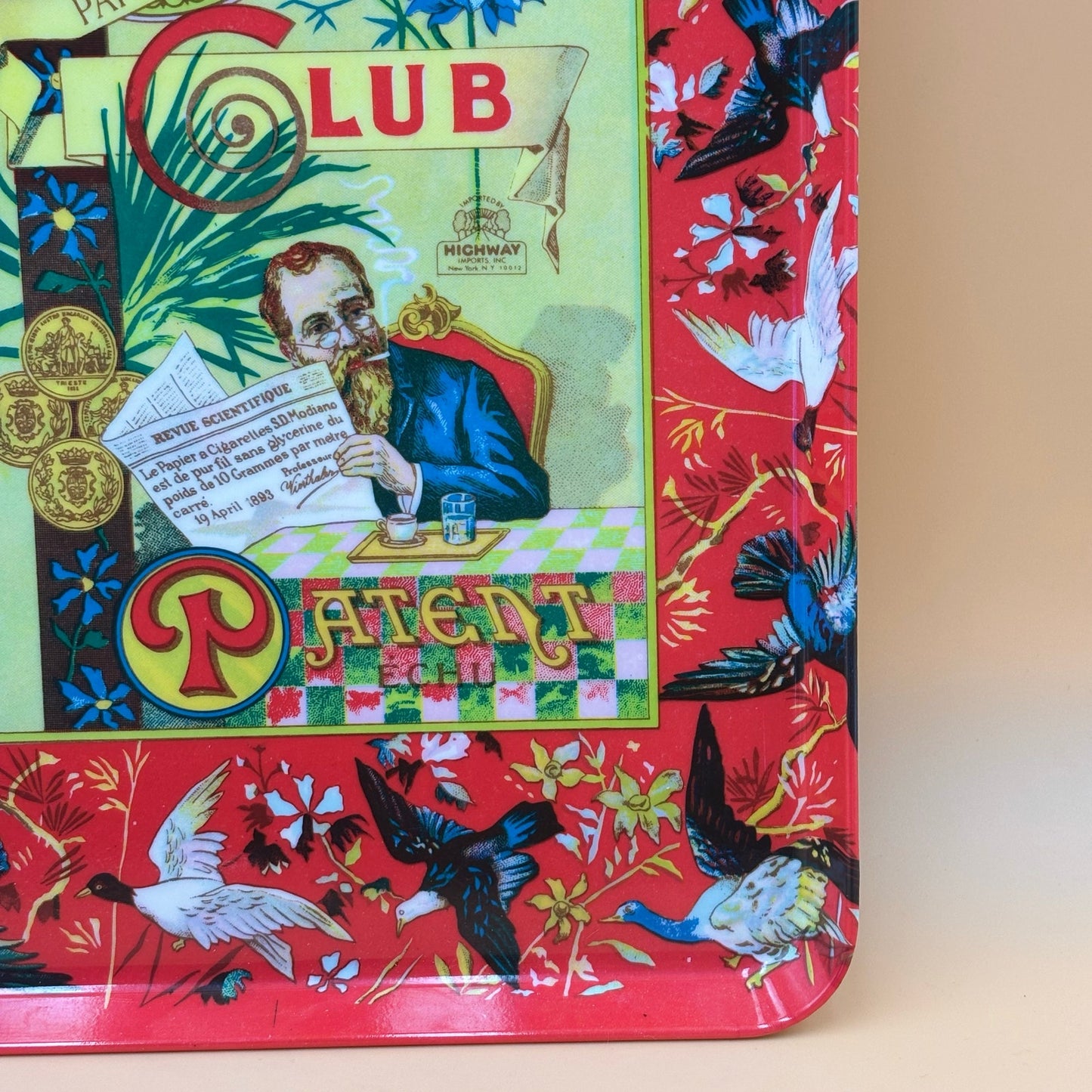 Italian Modiano Club Decorative Tray 13.5 in × 9.25 in