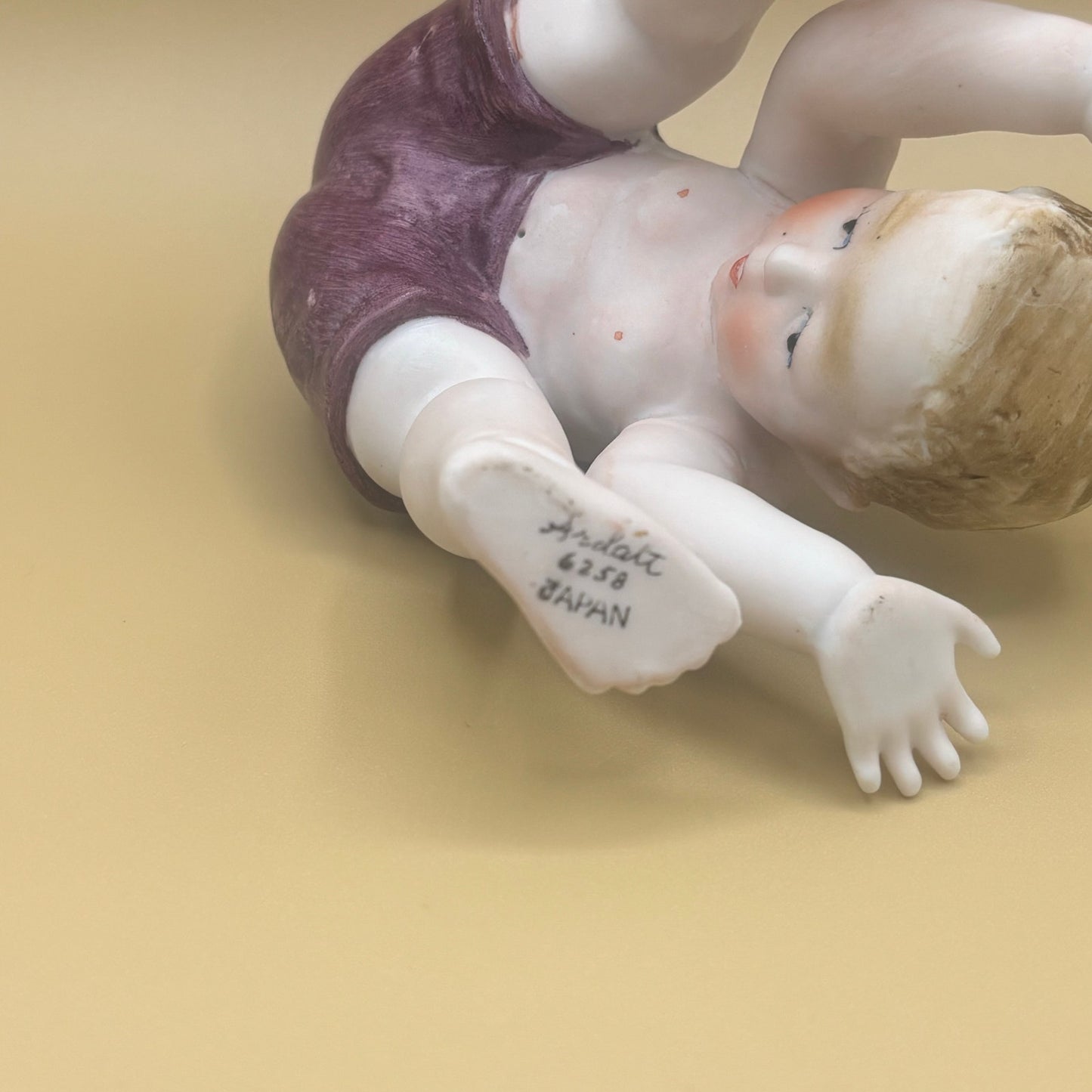 Vintage Lenwile Ardalt Japan Baby Doing Headstand Figurine