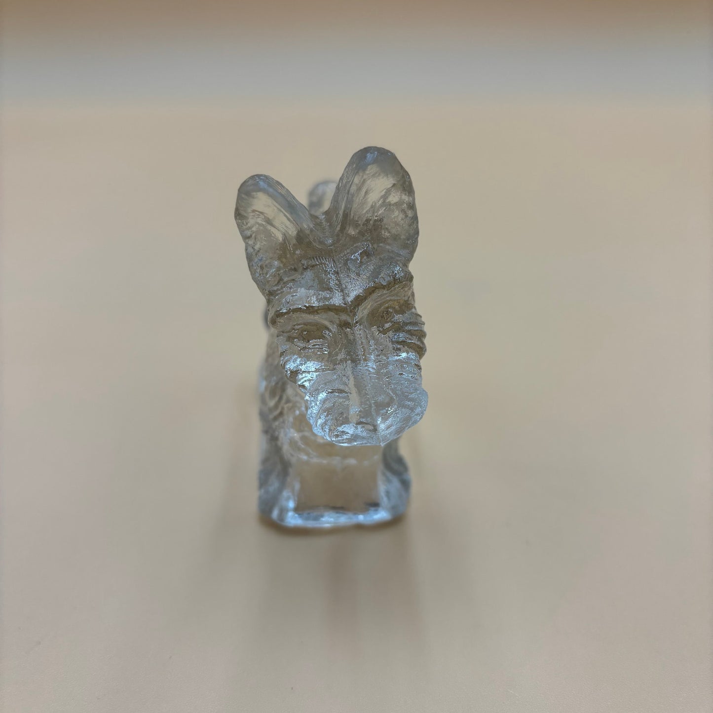 Vintage Clear Glass Scottie Dog Figurine – 4.25” Long – Depression Glass Style