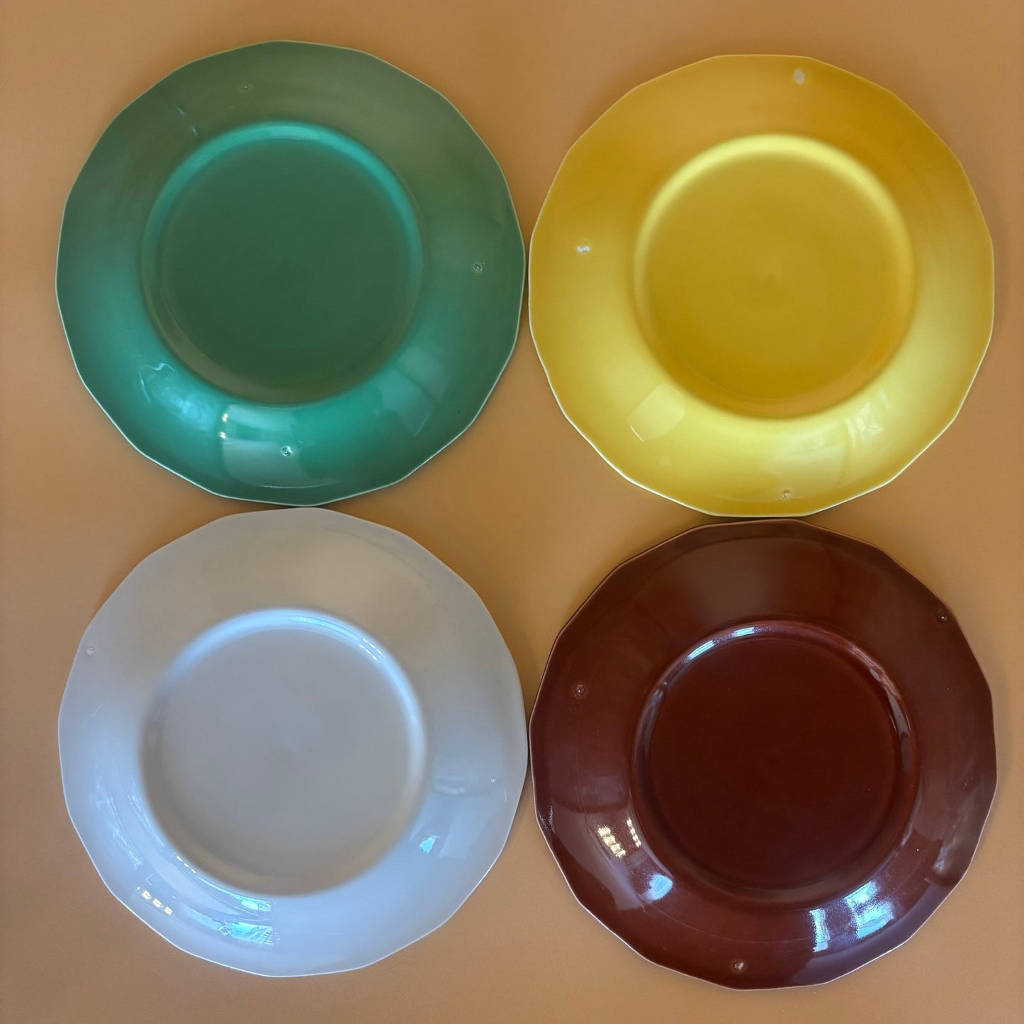 Set of 4 Vintage Homer Laughlin Sauce Plates - 6" Plates