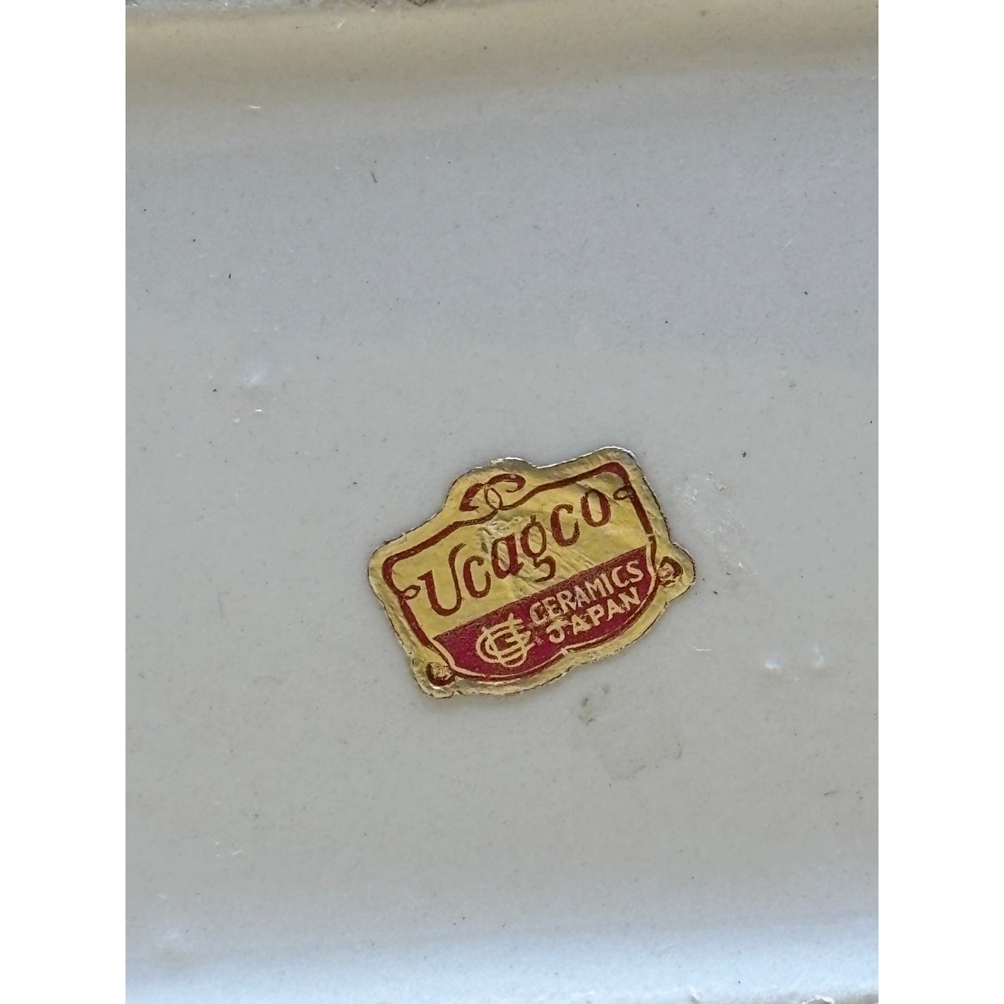 Pair of Vintage Japanese Vcagco Ceramic Figurines - Boy with Bag & Girl with Basket of Flowers