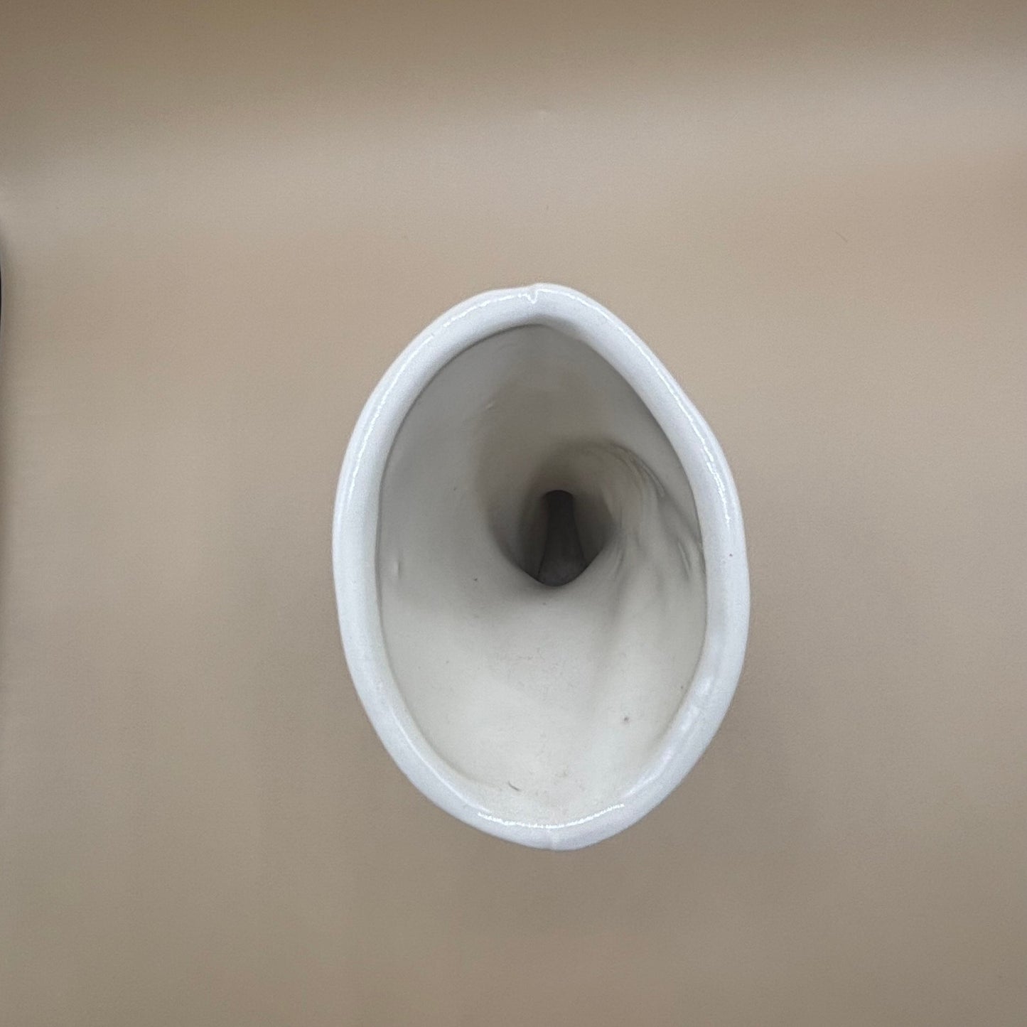 VTG Shawnee Pottery Cornucopia Bud Vase #1256 - Pink Floral USA