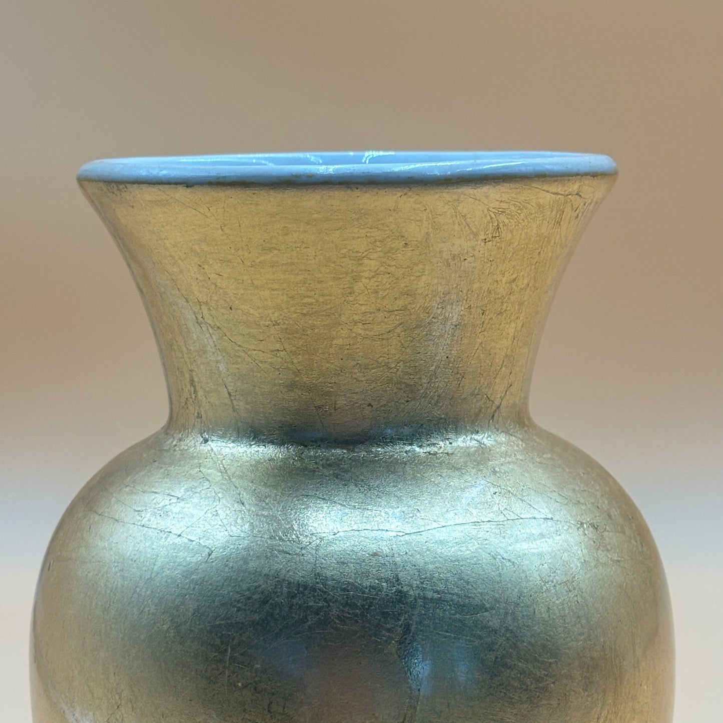 Gold Metallic Ceramic Vase with White Interior - Teleflora Gift