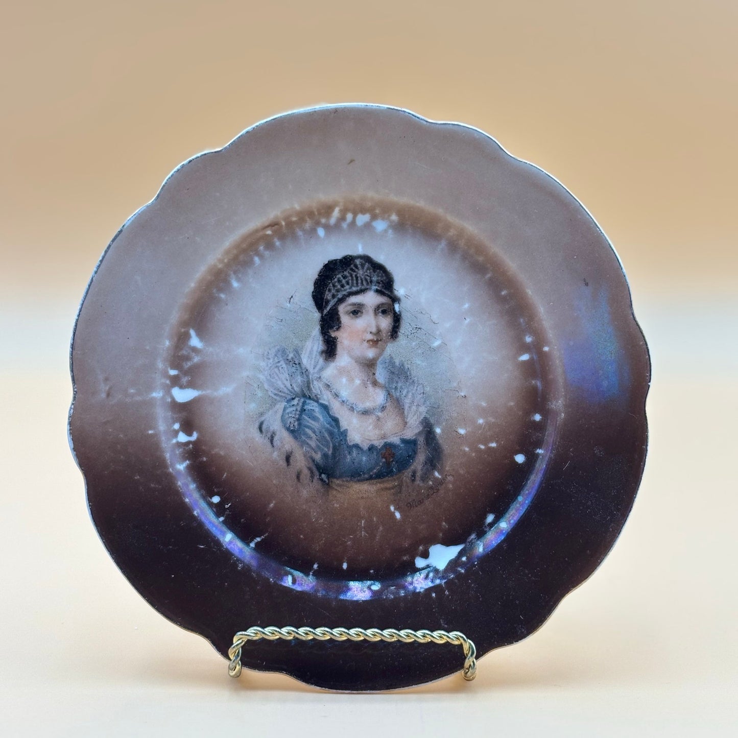 Antique Franz Anton Mehlem Marie Louise Cabinet Plate – Germany