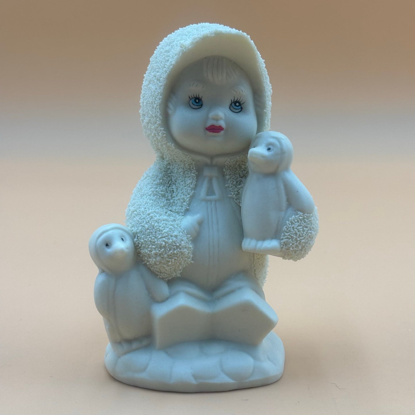 Set of Two Textured Snow Friends with Penguins – Winter Figurines