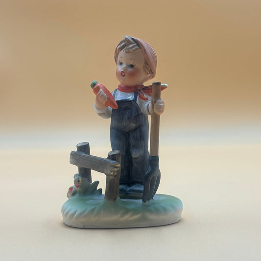 Vintage Erich Stauffer Farm Boy Figurine - Japan Made