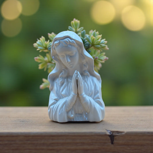 Praying Virgin Mary Planter Vintage Made in Japan