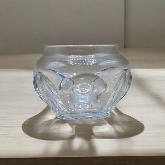 VTG Clear Glass Bowl - Geometric Pattern