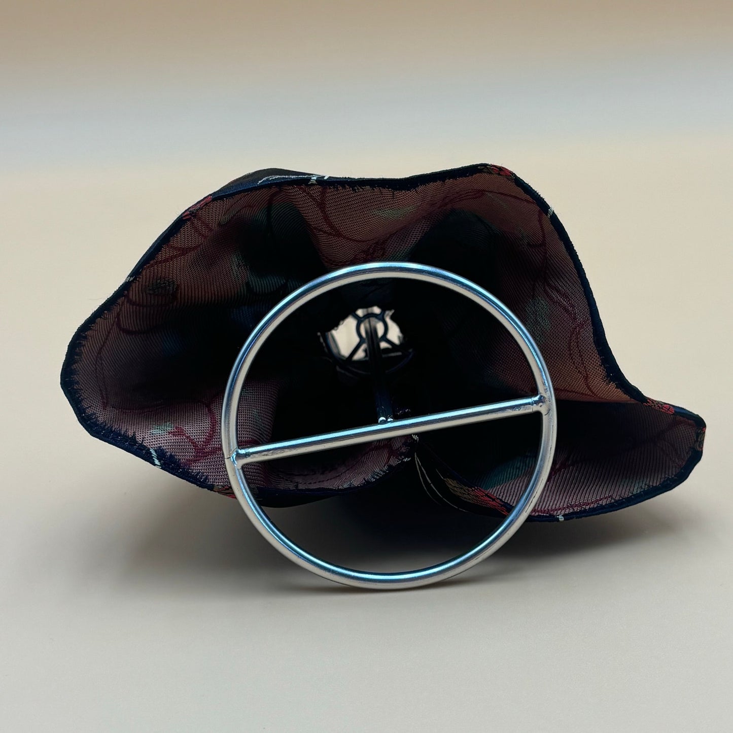 Mini Dress Form Photo/Card Holder - Black Floral Embroidery