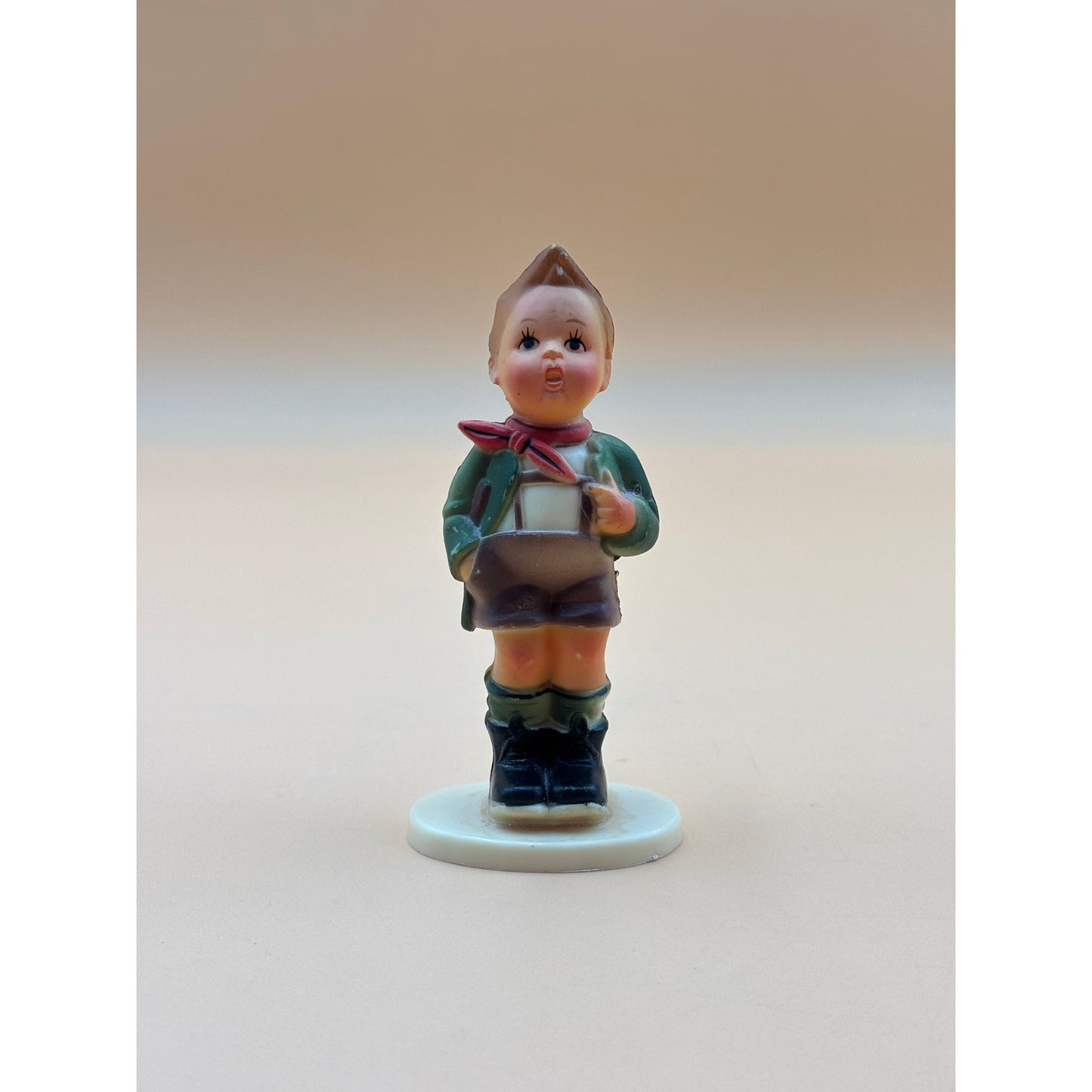 Vintage Plastic Hummel-Style Children Ornaments (Set of 4