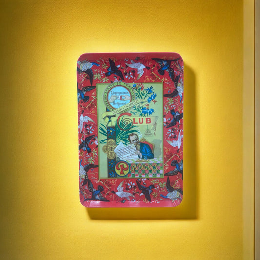 1970's Club Modiano “Patent ECHU” Tray – 13” x 9” Graphic Cigarette Design