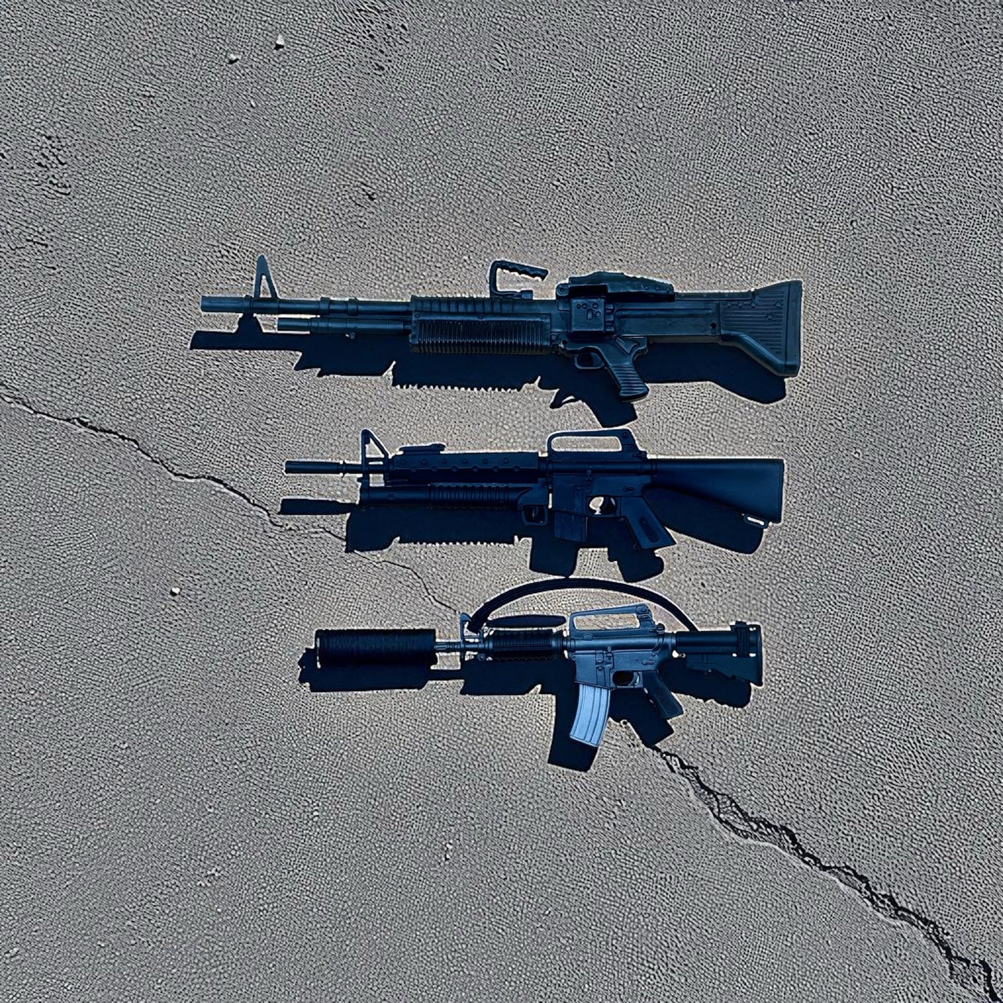 Vintage 1:6 Scale Action Figure Weapons Lot – FAL Rifle, M16 Rifle, and M4 Carbine