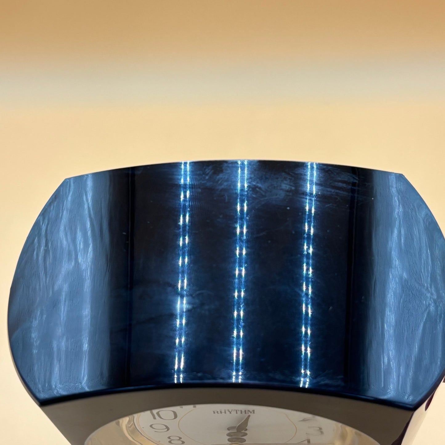 Rhythm Quartz Hypnotic Pendulum Clock - Mid-Century Modern Black & Gold