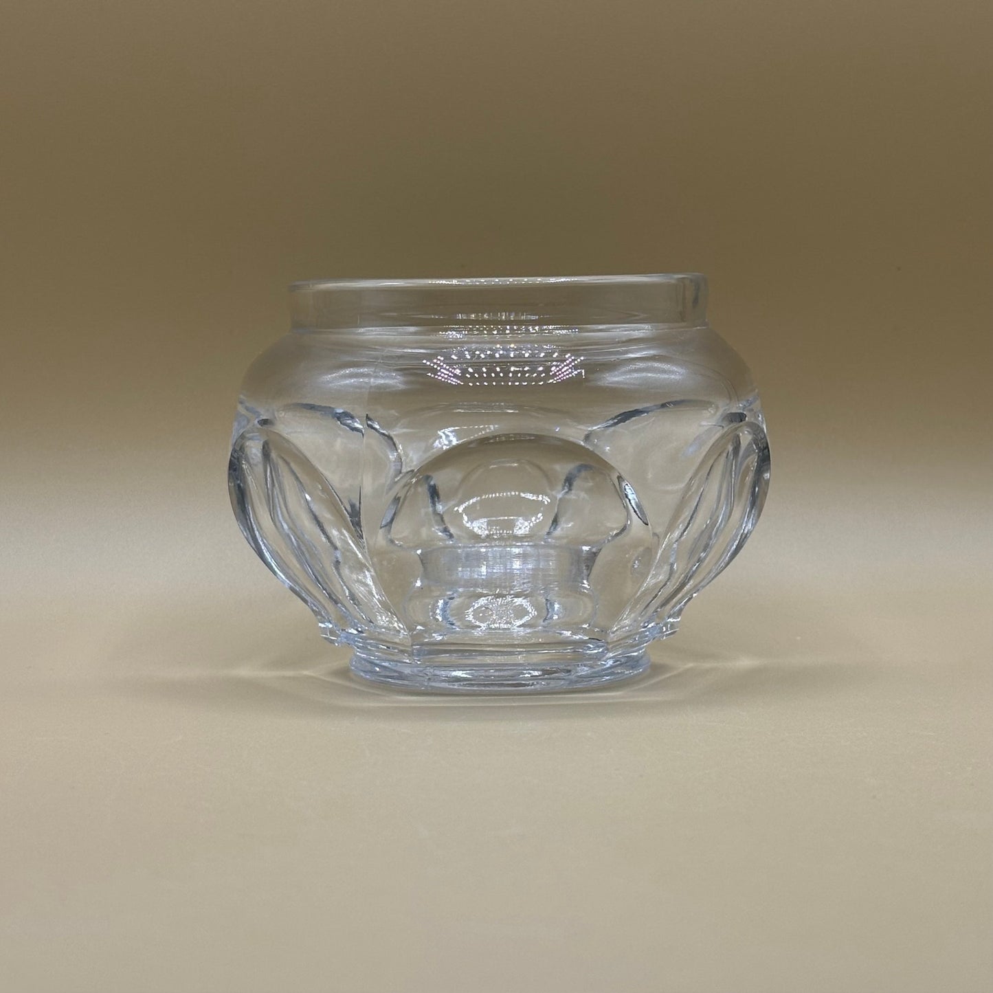 VTG Clear Glass Bowl - Geometric Pattern