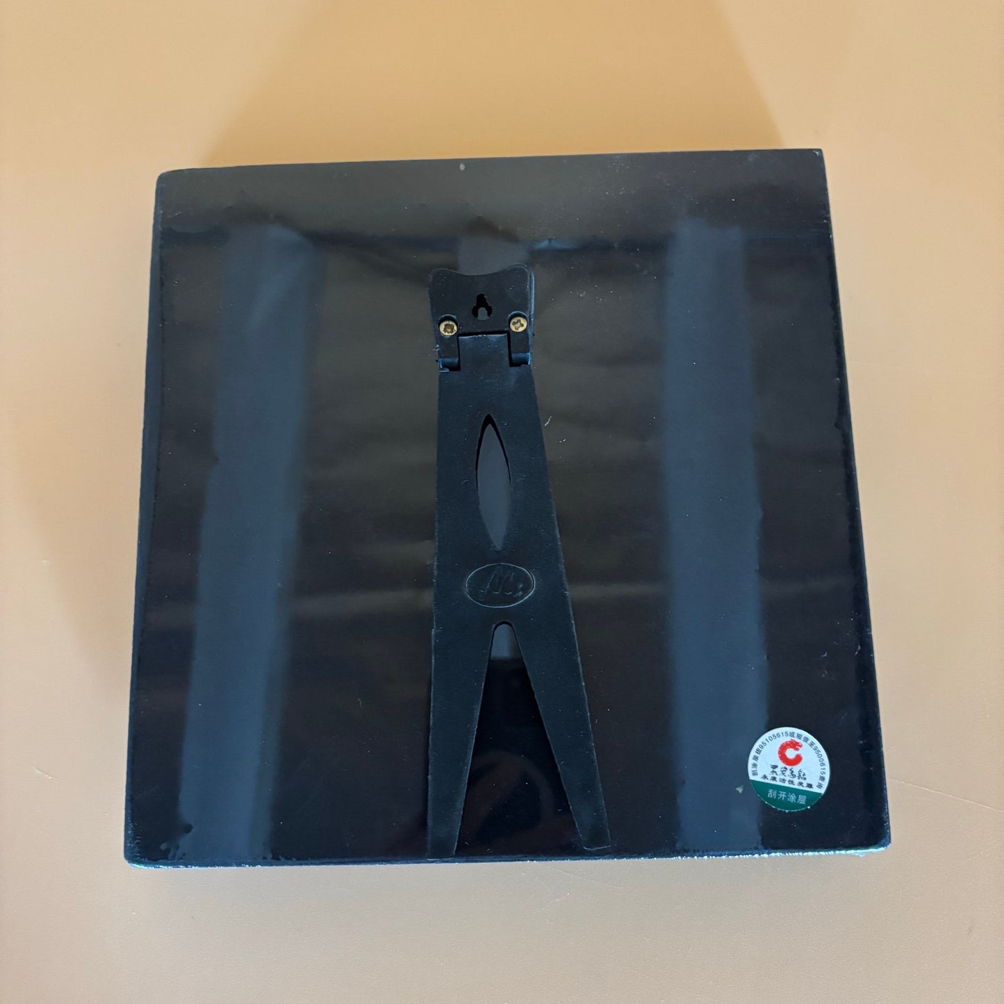 Hand-Painted Panda & Cherry Blossom Plaque – Sealed Decorative Art with Easel