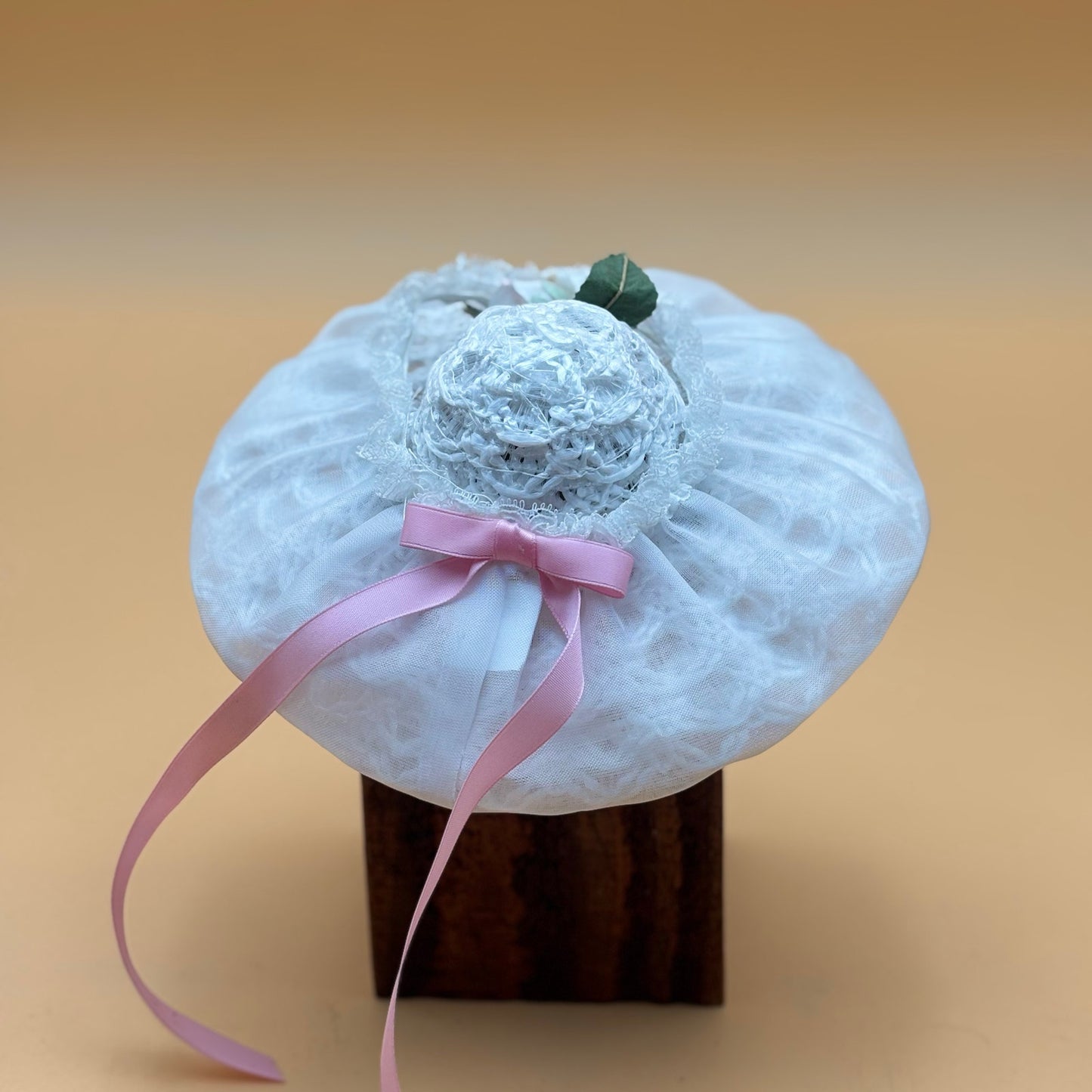 Set of 5 Vintage Doll Hats – Miniature Fabric & Straw Floral Hats