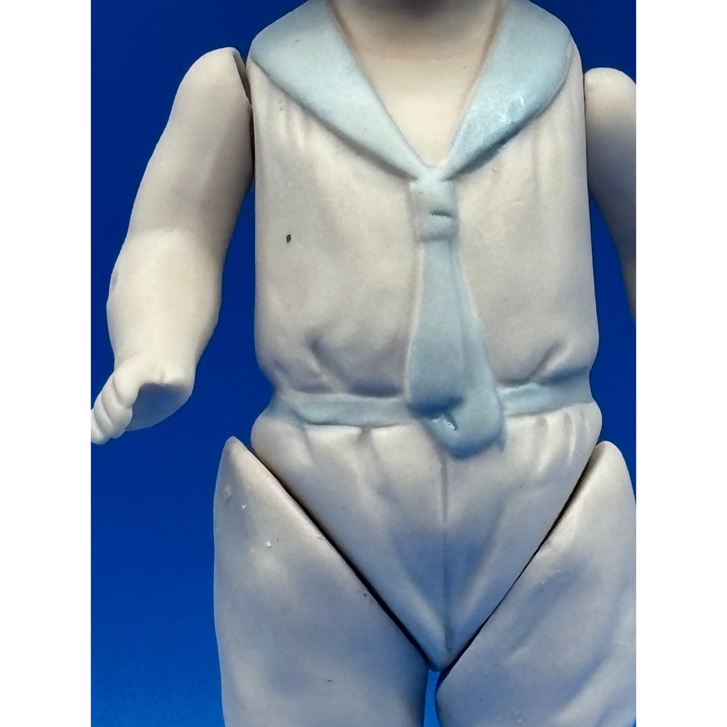 VTG Shackman Made in Japan All Bisque  Jointed Sailor Doll 7in. Swimming Suit