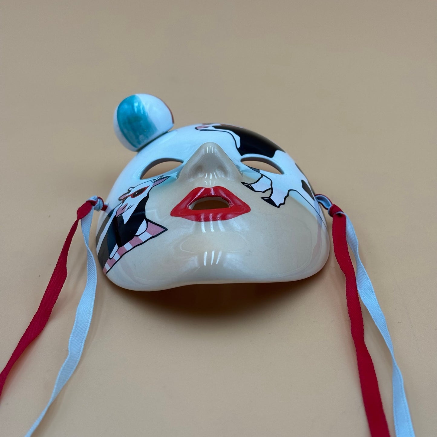 Vandor Pelzman Designs Hand Decorated Cow Mask – 1986 Japan