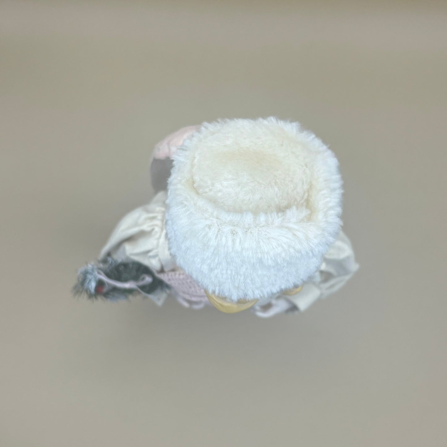 VTG RUSS Winter Doll with Christmas Wreath - Made in Philippines