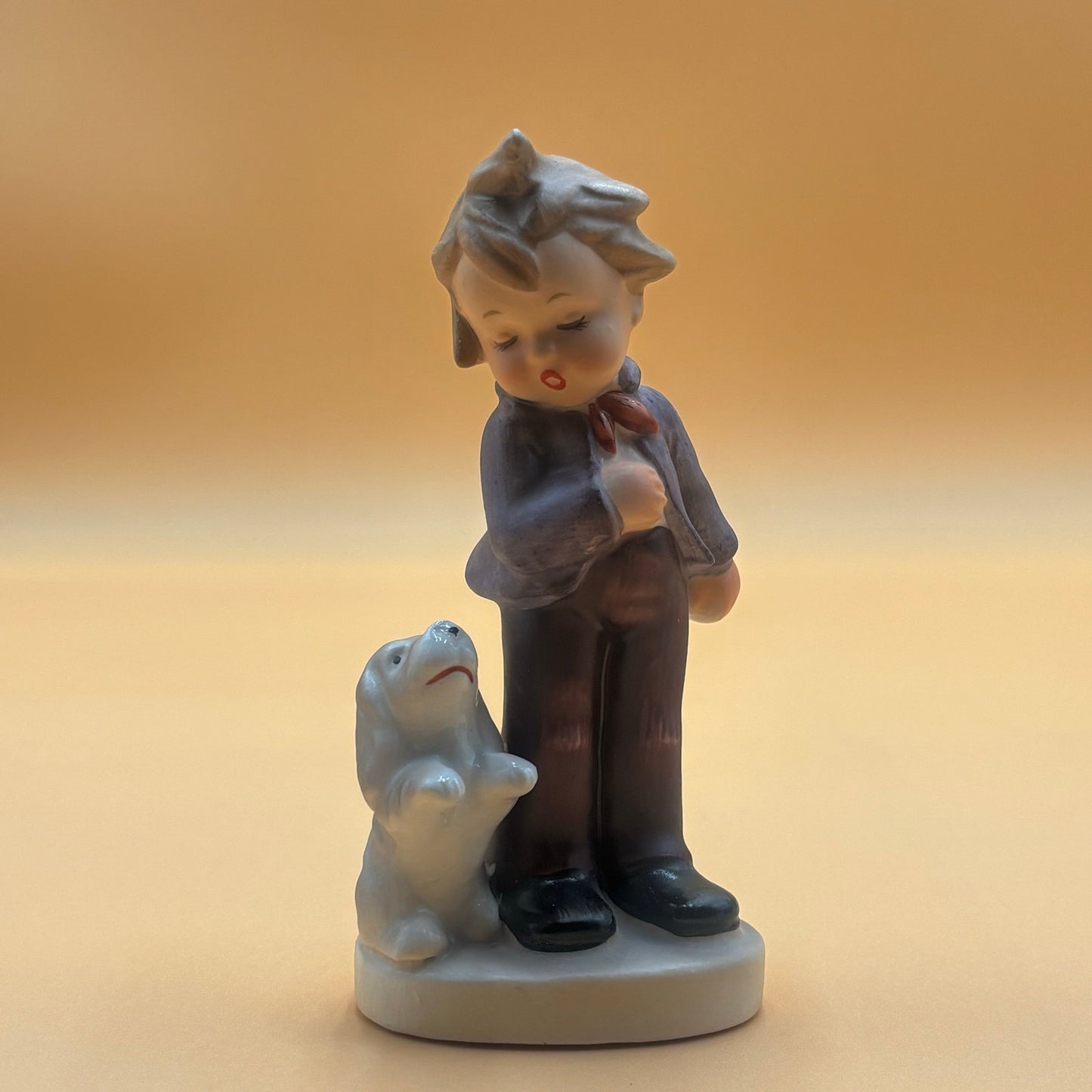 Vintage Occupied Japan Boy with Dog Figurine - Made in Japan