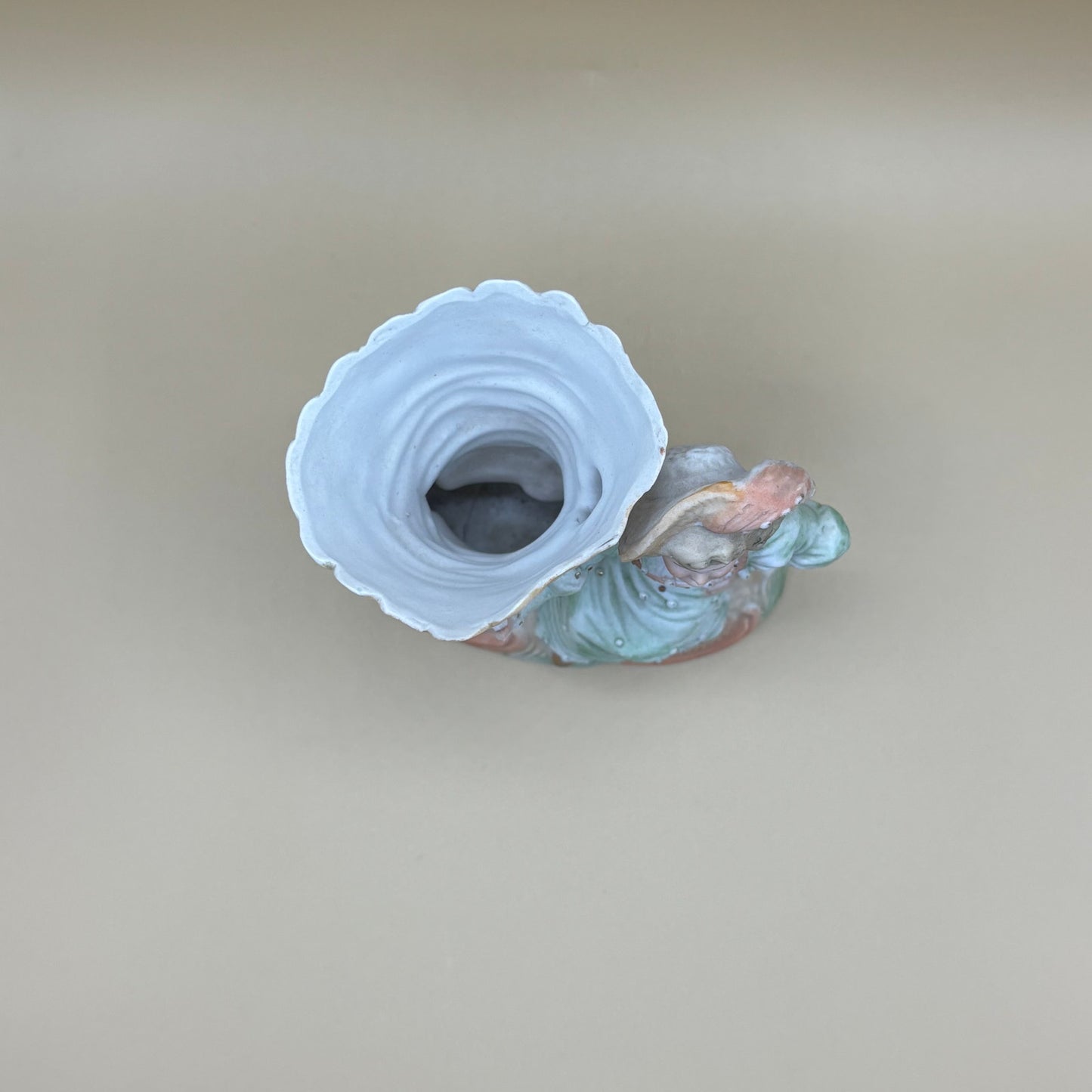 Vintage Victorian Boy & Girl Boot Planters - Porcelain Figurine Pair #3270