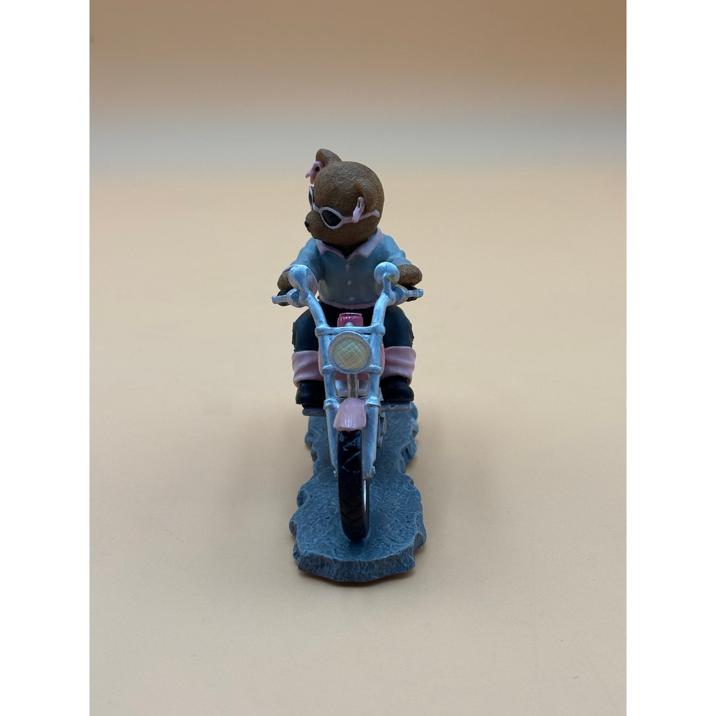 On the Road for a Cure Teddy Bear Motorcycle Figurine