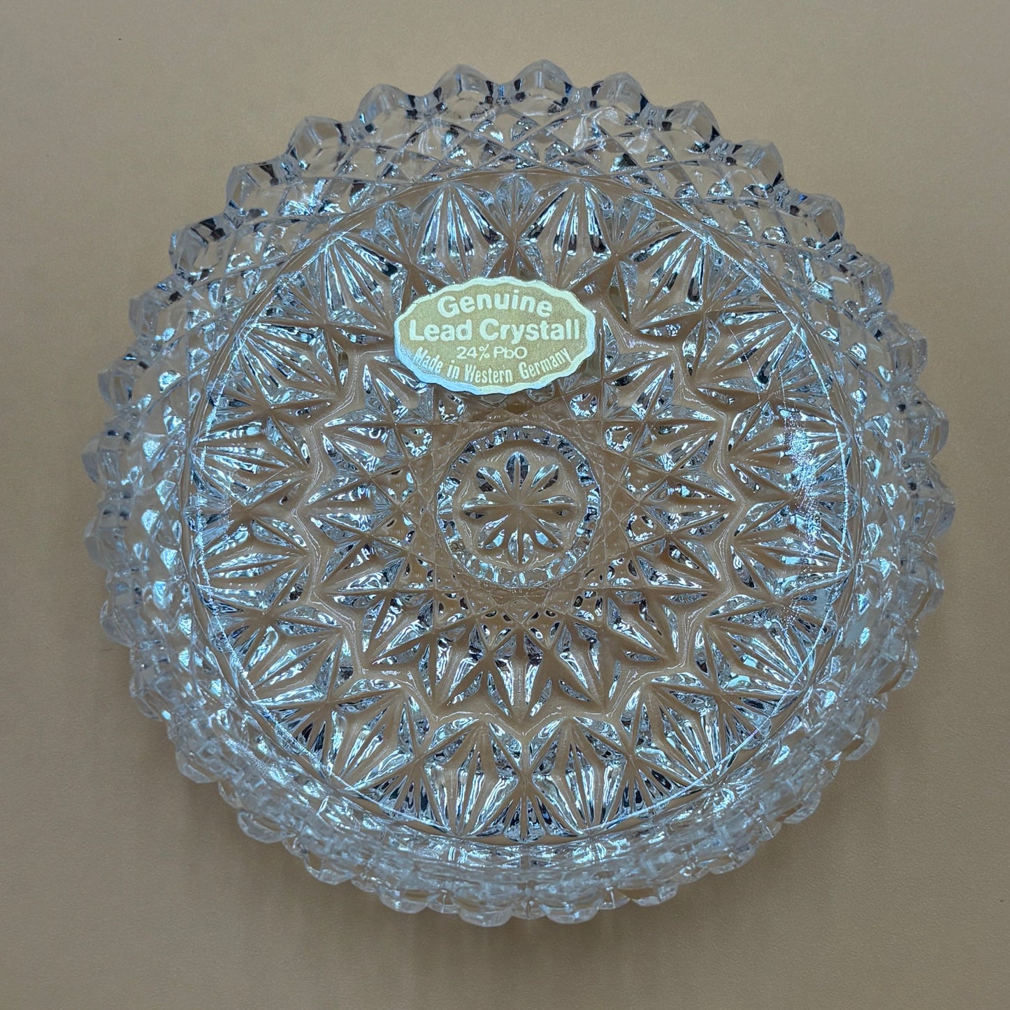 Set of 3 Genuine Lead Crystal Trinket Dishes - Made in Western Germany