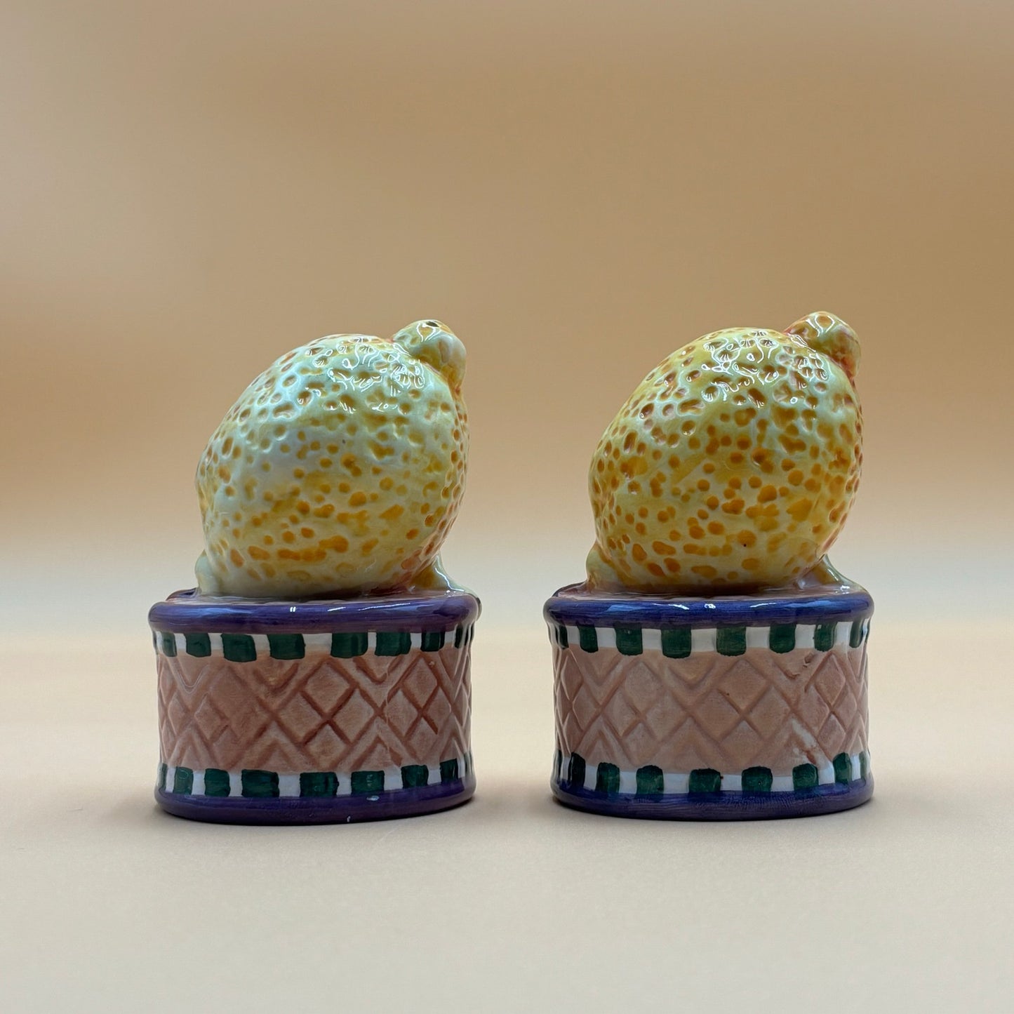 Vintage Lemon Salt & Pepper Shakers