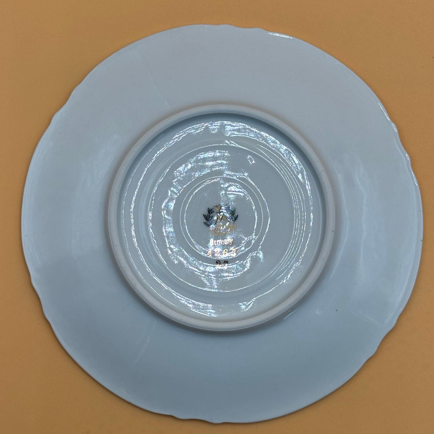 Vintage Mitterteich Bavaria Dogwood Teacup & Saucer - Gold Trim