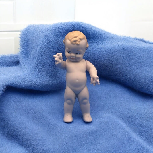 Vintage Shackman 5" All-Bisque Doll with Movable Arms and Frozen Bottom