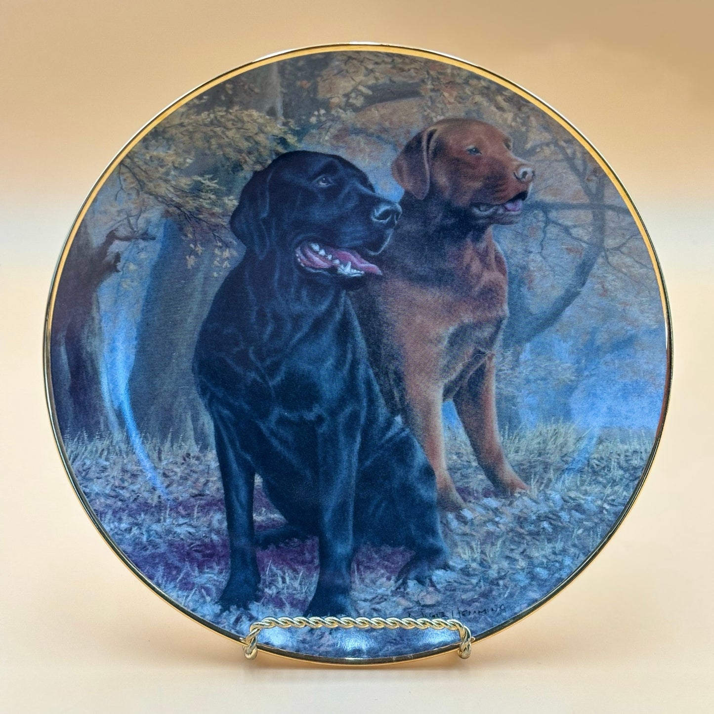 Nigel Hemming Franklin Mint Labrador Retriever Collector Plates – Set of 2