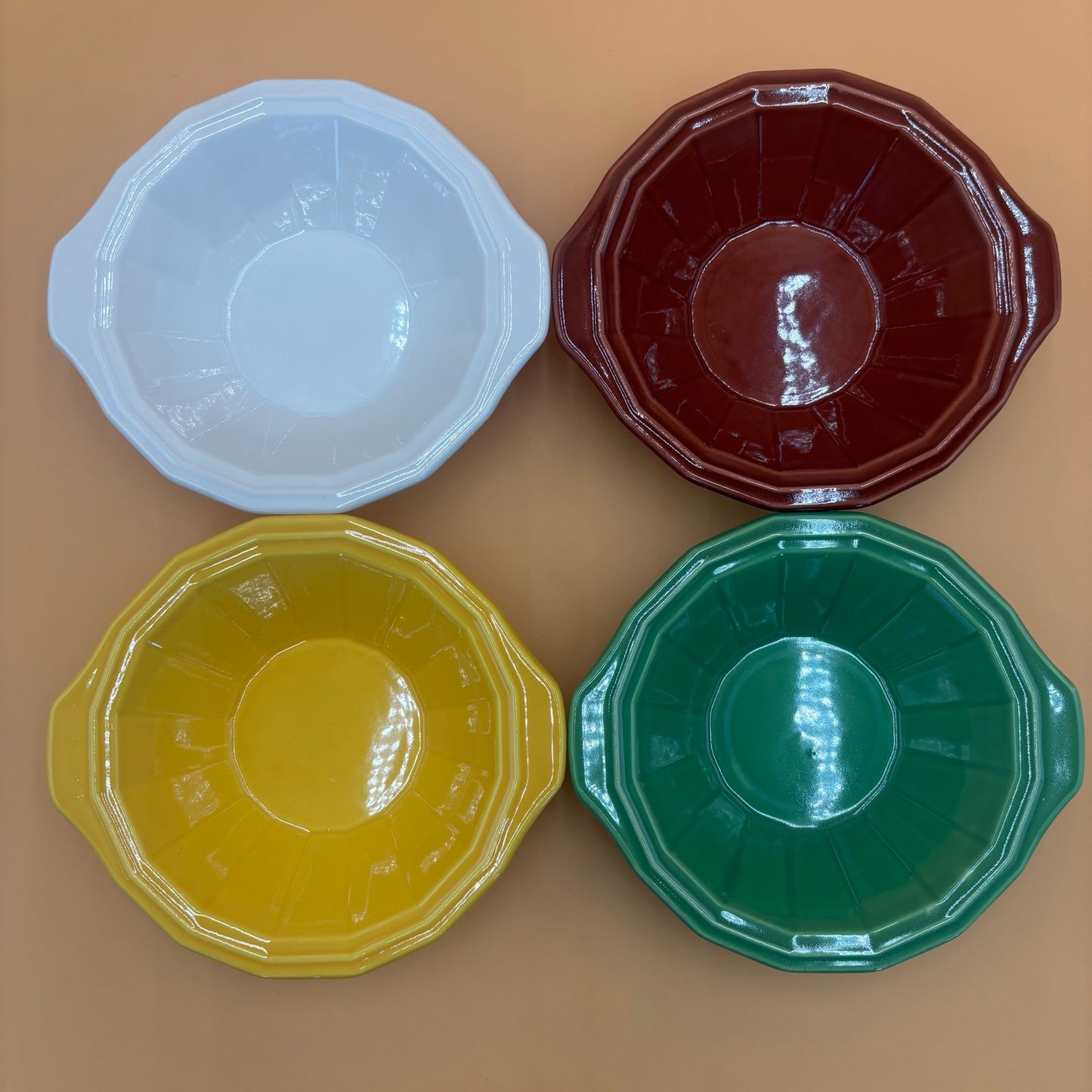 Set of 4 Vintage Homer Laughlin Bowls - 7 1/4" Diameter